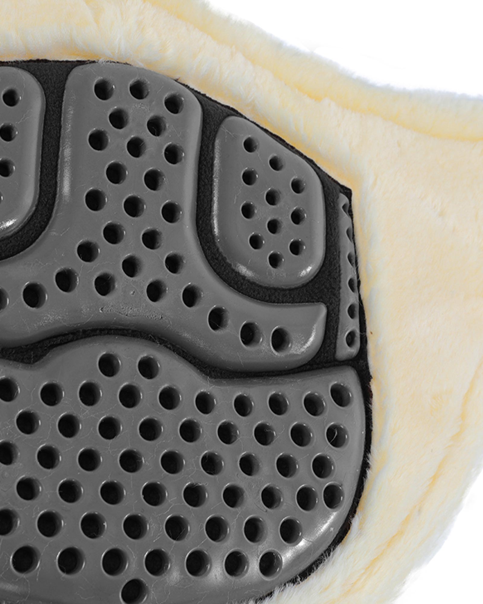 Acavallo Jumping Stud Guard Girth Classic Gel Pvc Detachable Faux Sheepskin Black