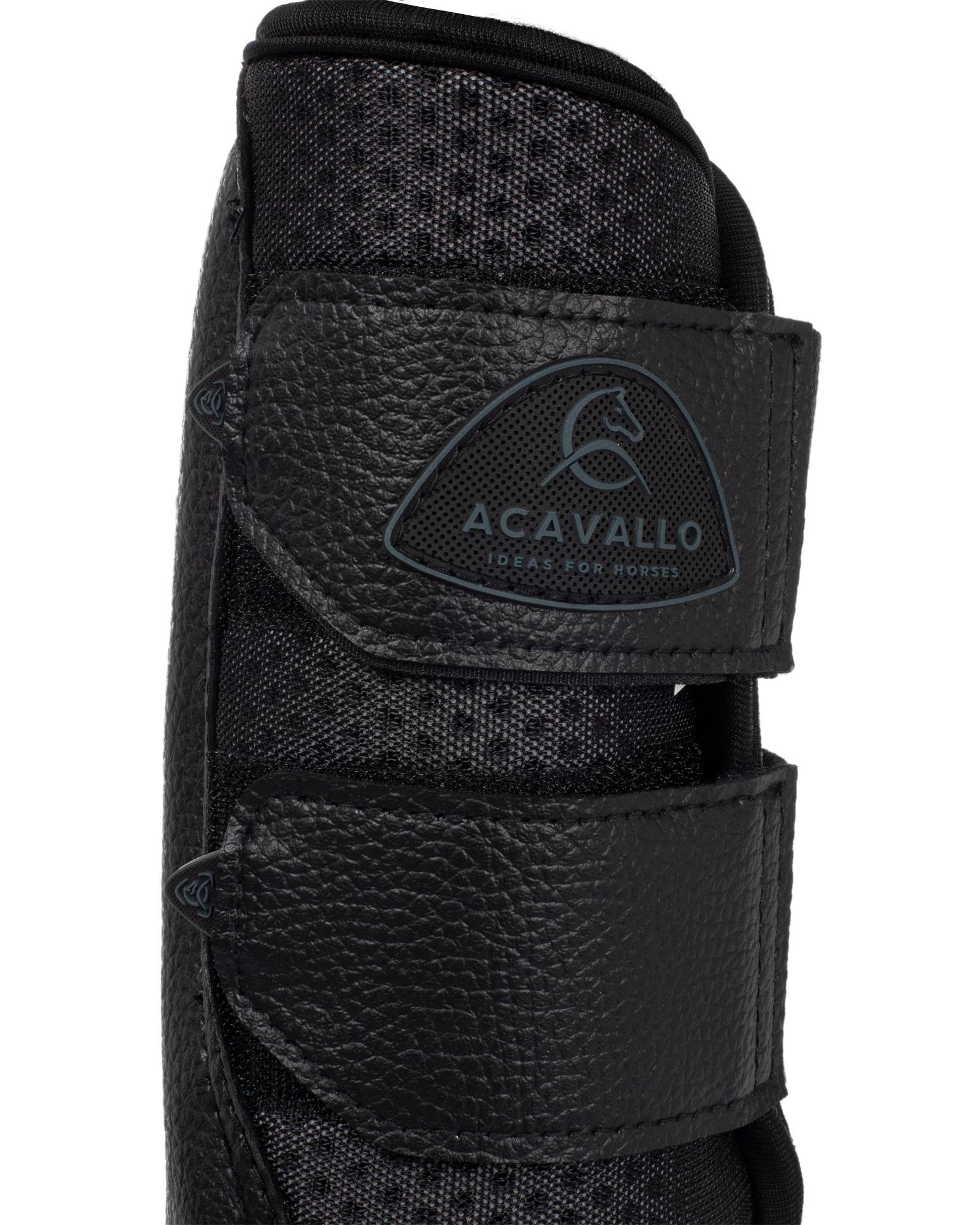 Acavallo Front Brushing Boots Perforated Neoprene Black