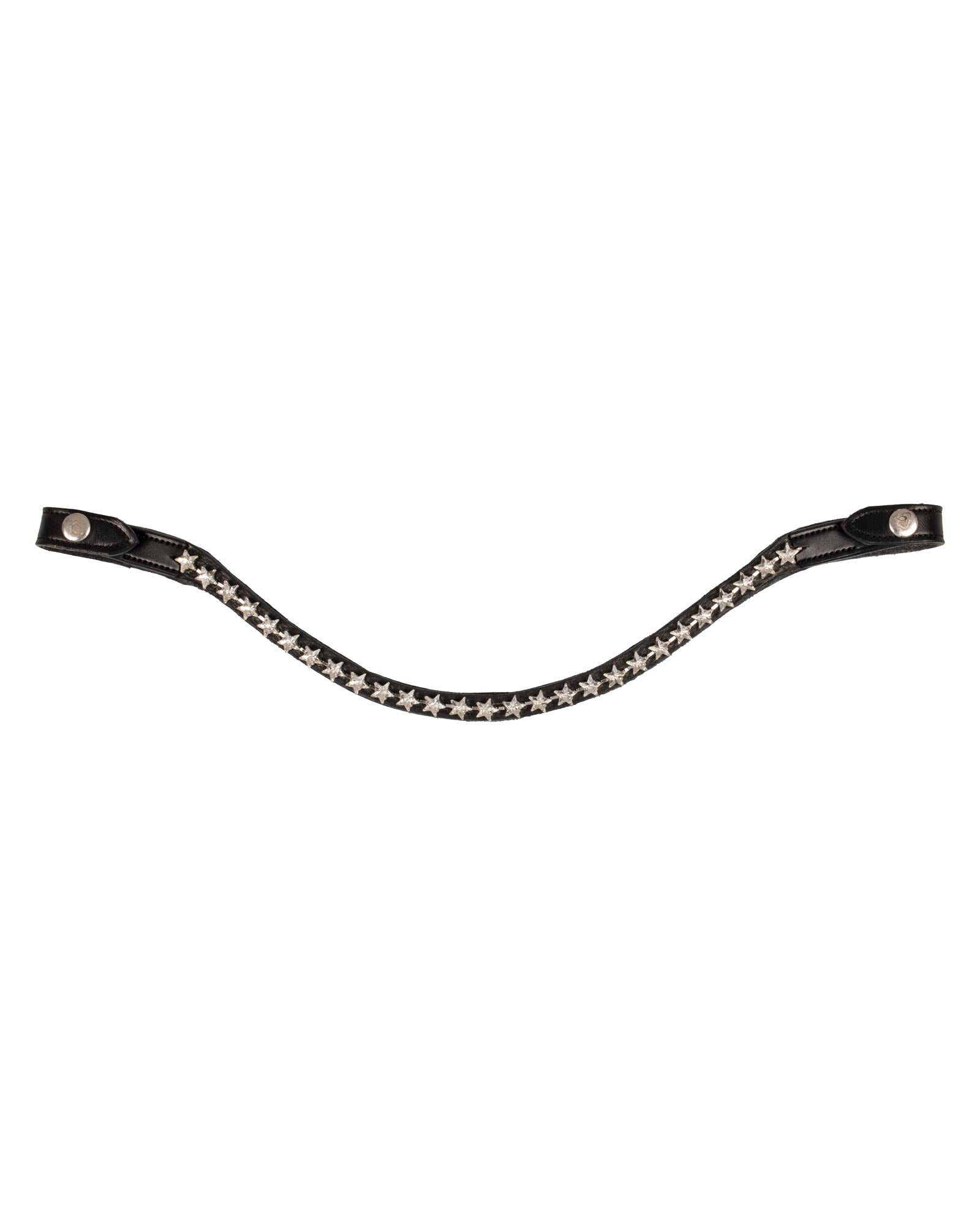 Acavallo Browband Calfskin & Starry Crystals Black