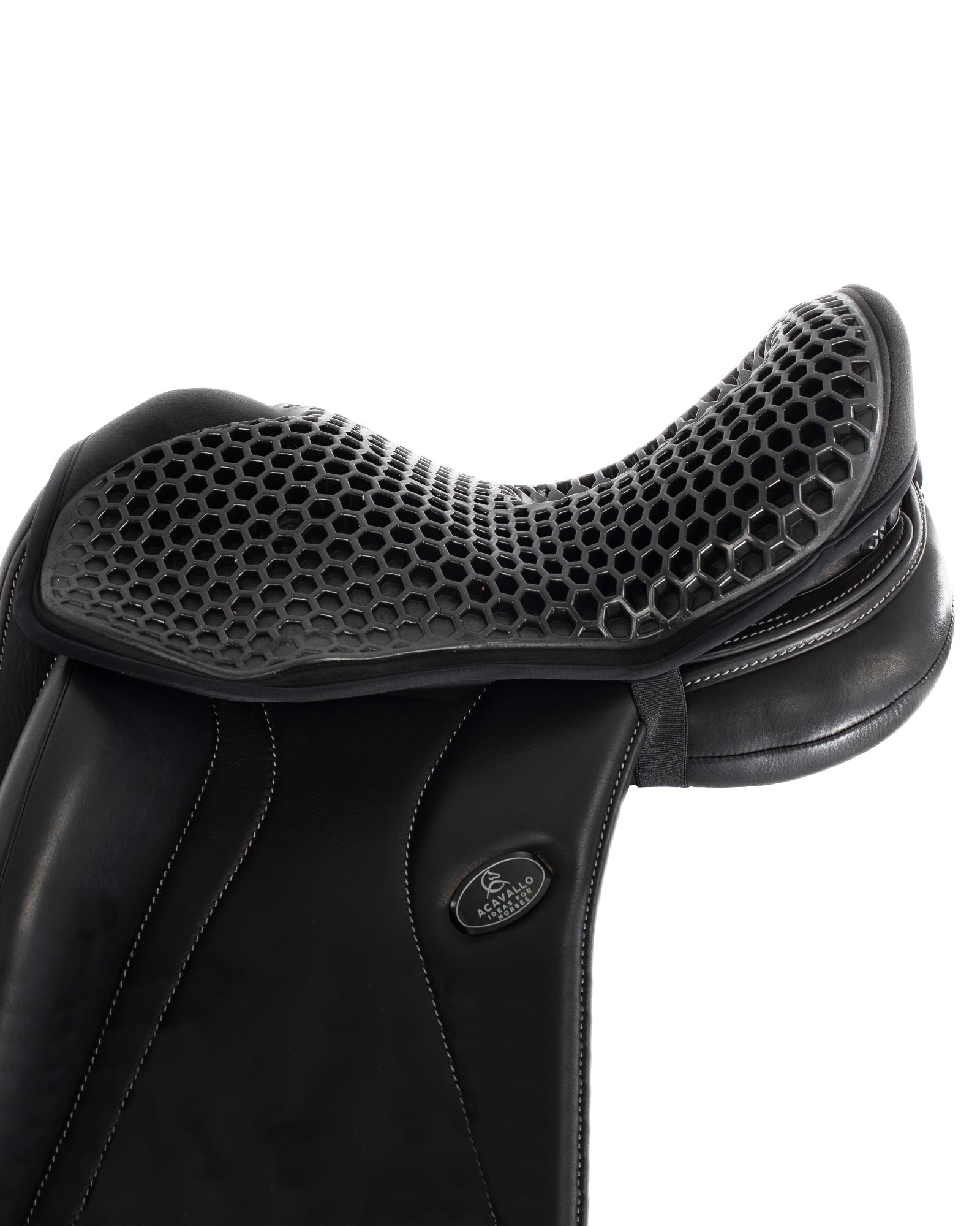 Acavallo Ortho-Coccyx Seat Saver Dressage Hexagonal Gel-Out Dri-Lex 20mm Black