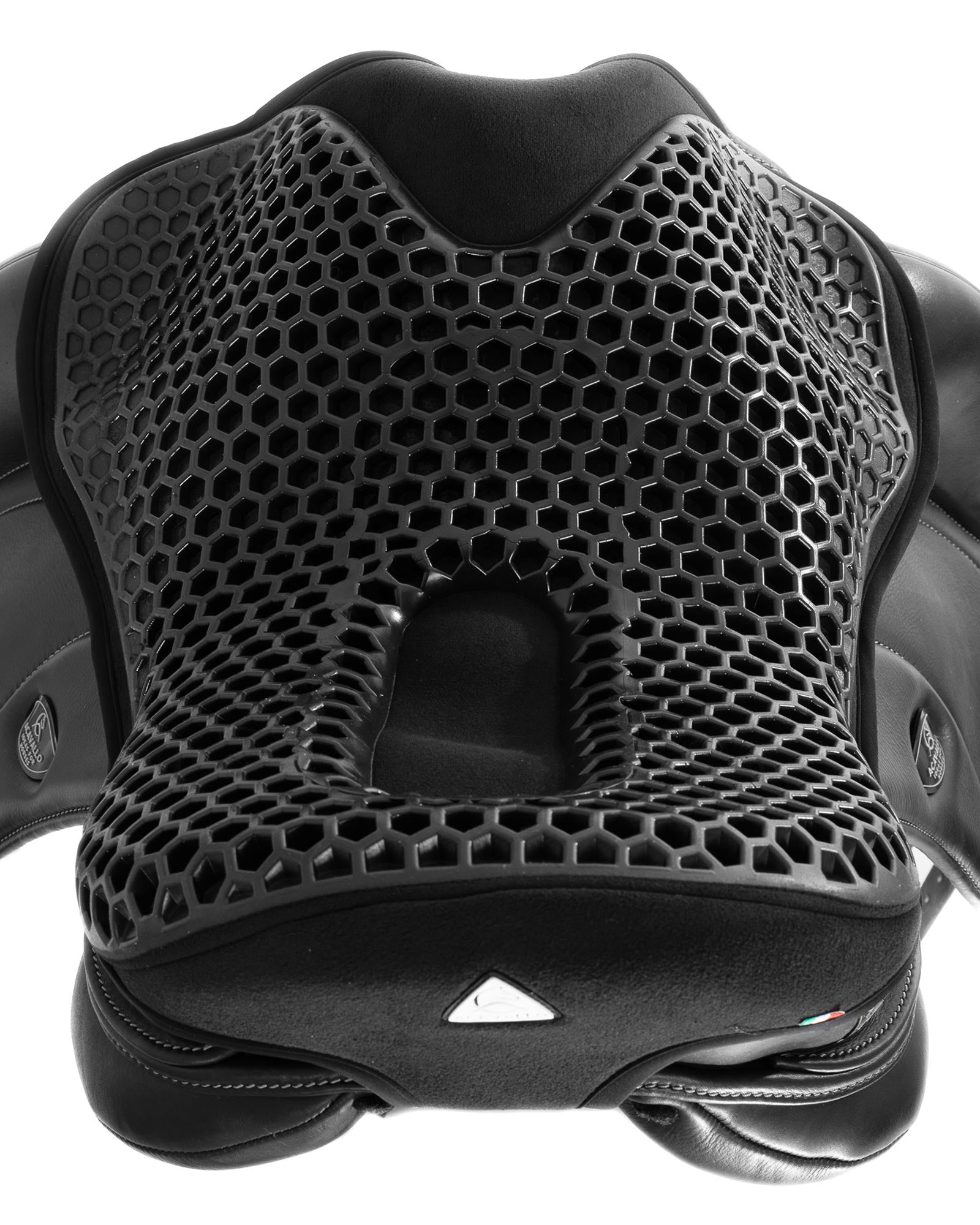 Acavallo Ortho-Coccyx Seat Saver Dressage Hexagonal Gel-Out Dri-Lex 20mm Black