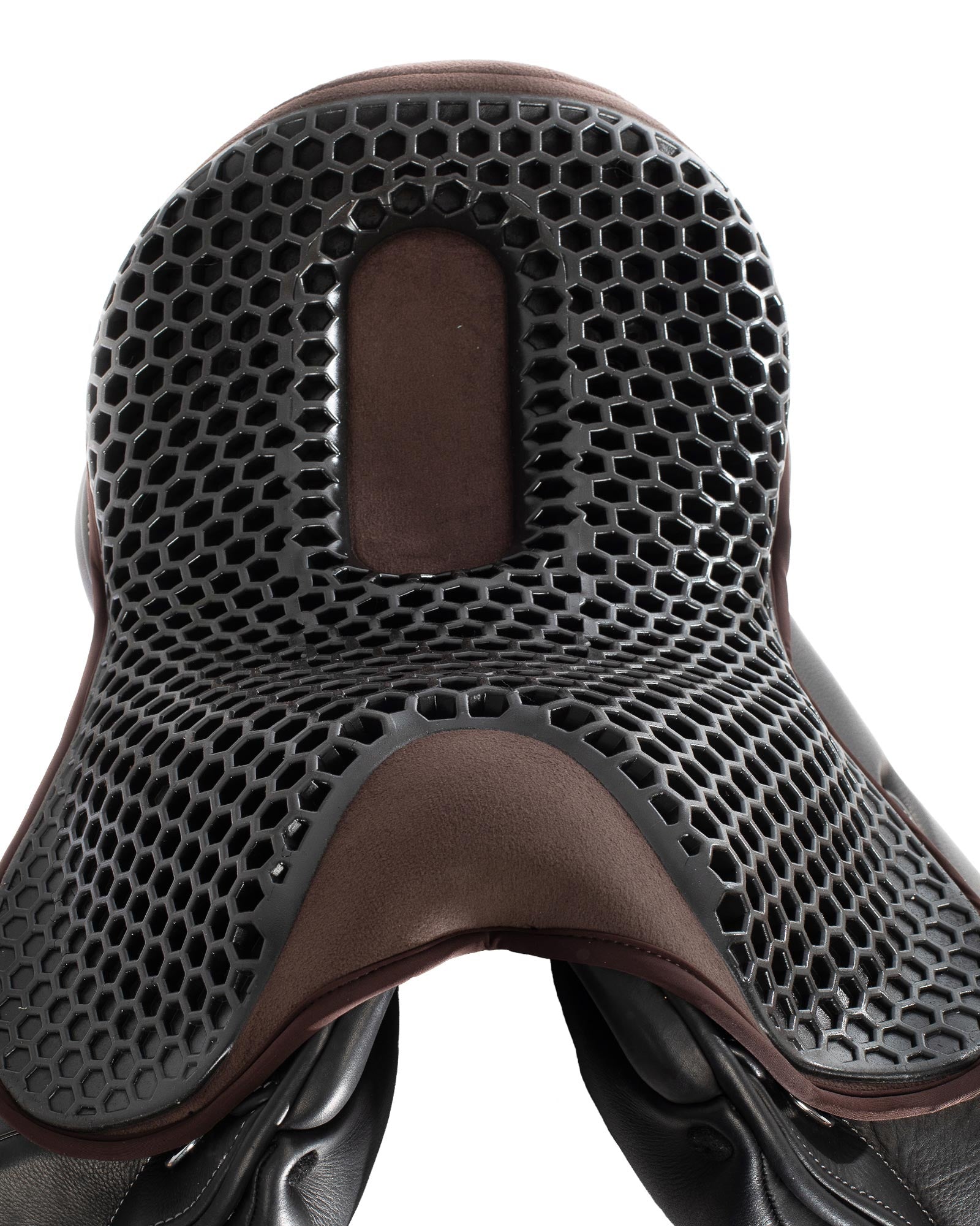Acavallo Ortho-Coccyx Seat Saver Dressage Hexagonal Gel-Out Dri-Lex 20mm Brown