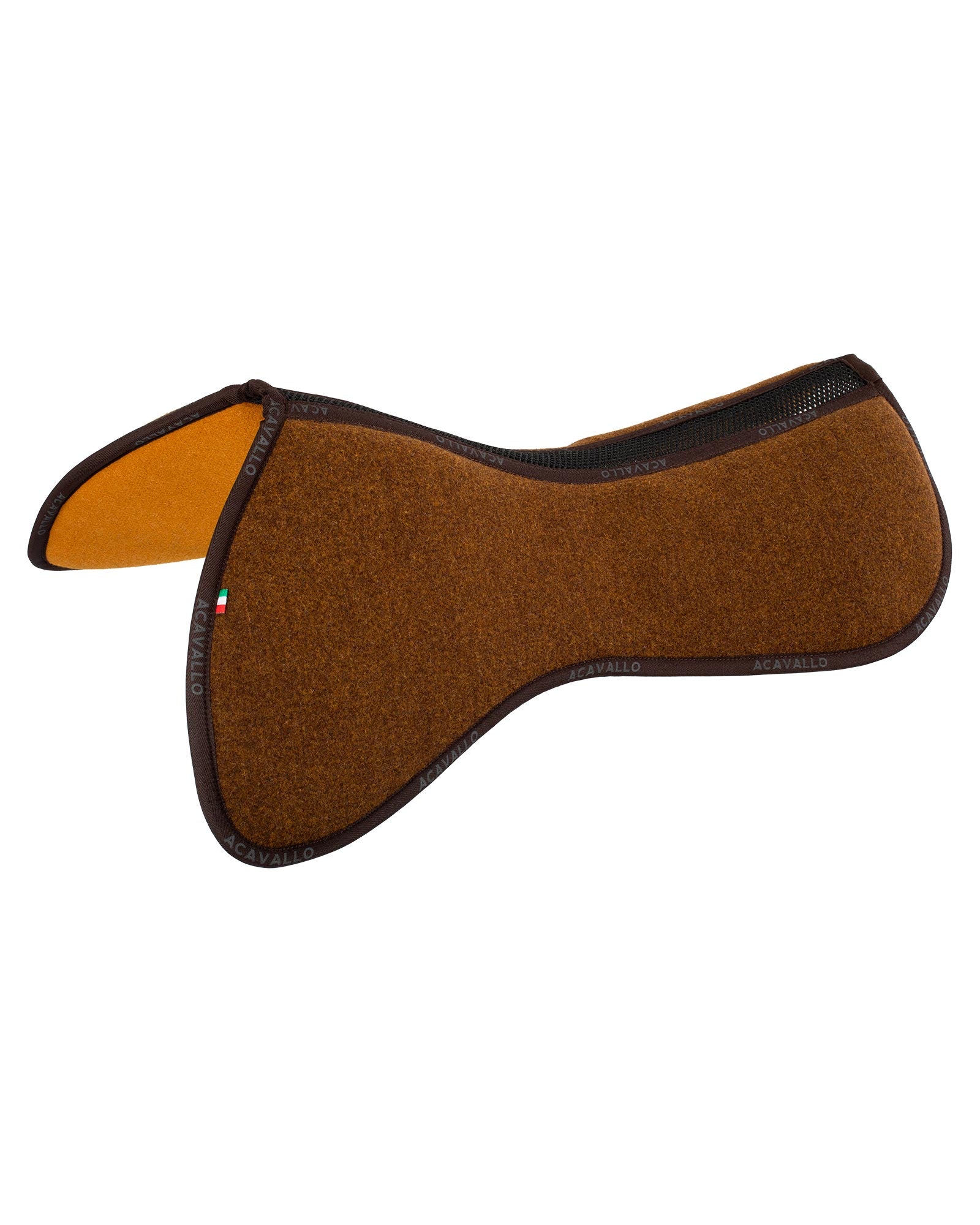 Acavallo Pad Mf Jccs Cw-3Ds Double Felt Flat Brown/Mustard