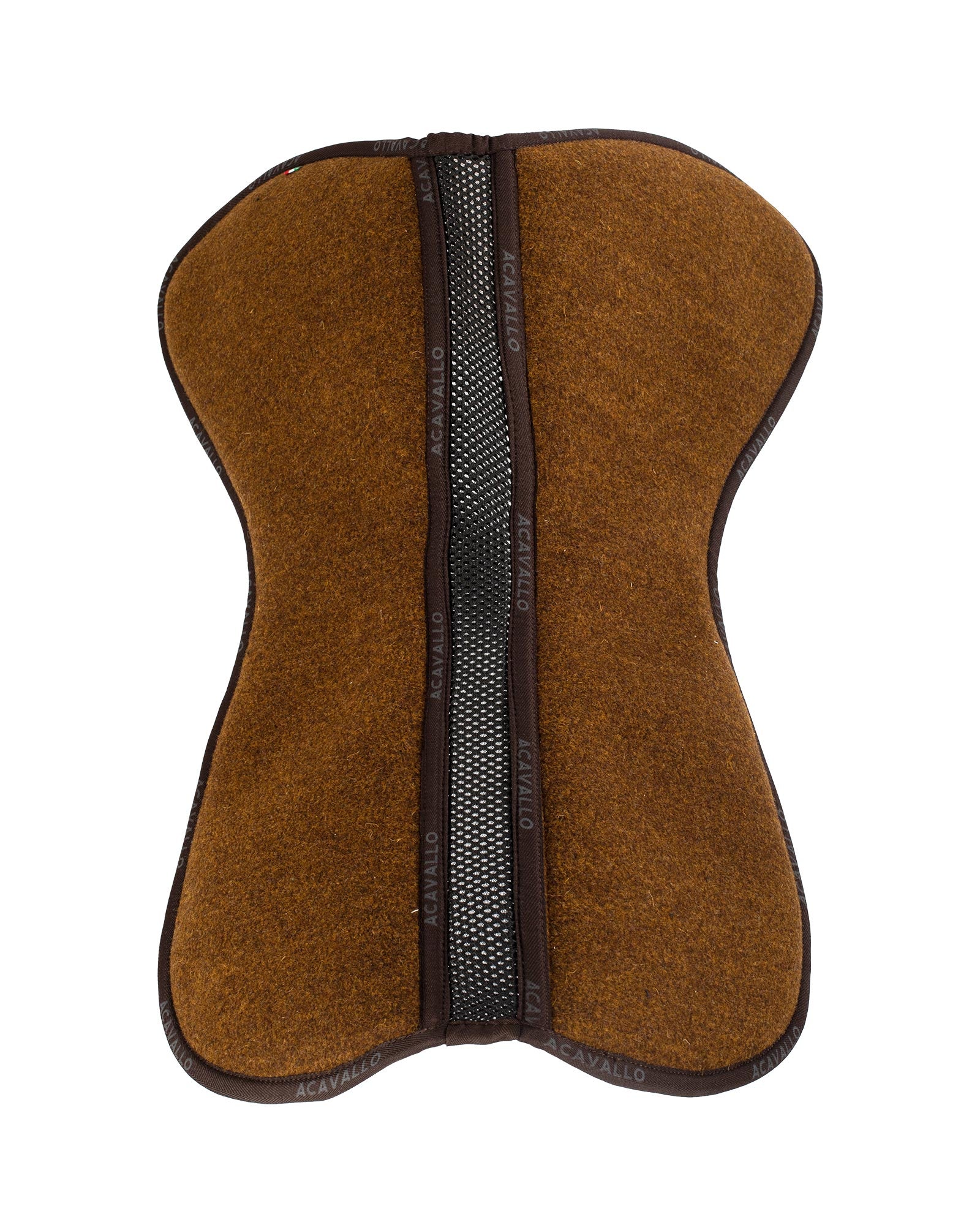 Acavallo Pad Mf Jccs Cw-3Ds Double Felt Flat Brown/Mustard