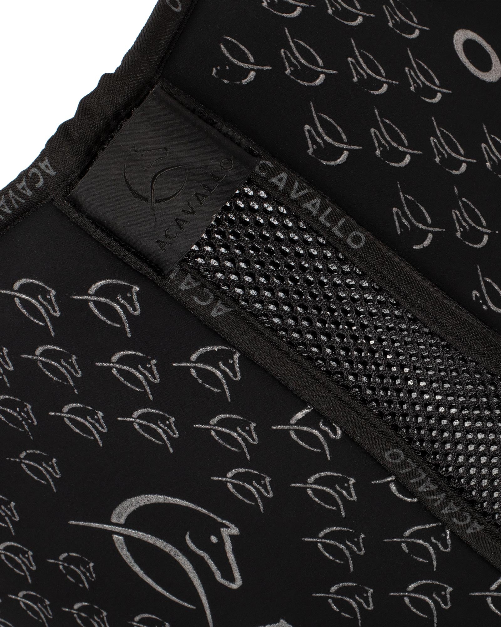 Acavallo Jumping Saddle Pad CW-CS Bamboo Silicone Grip Black/Black