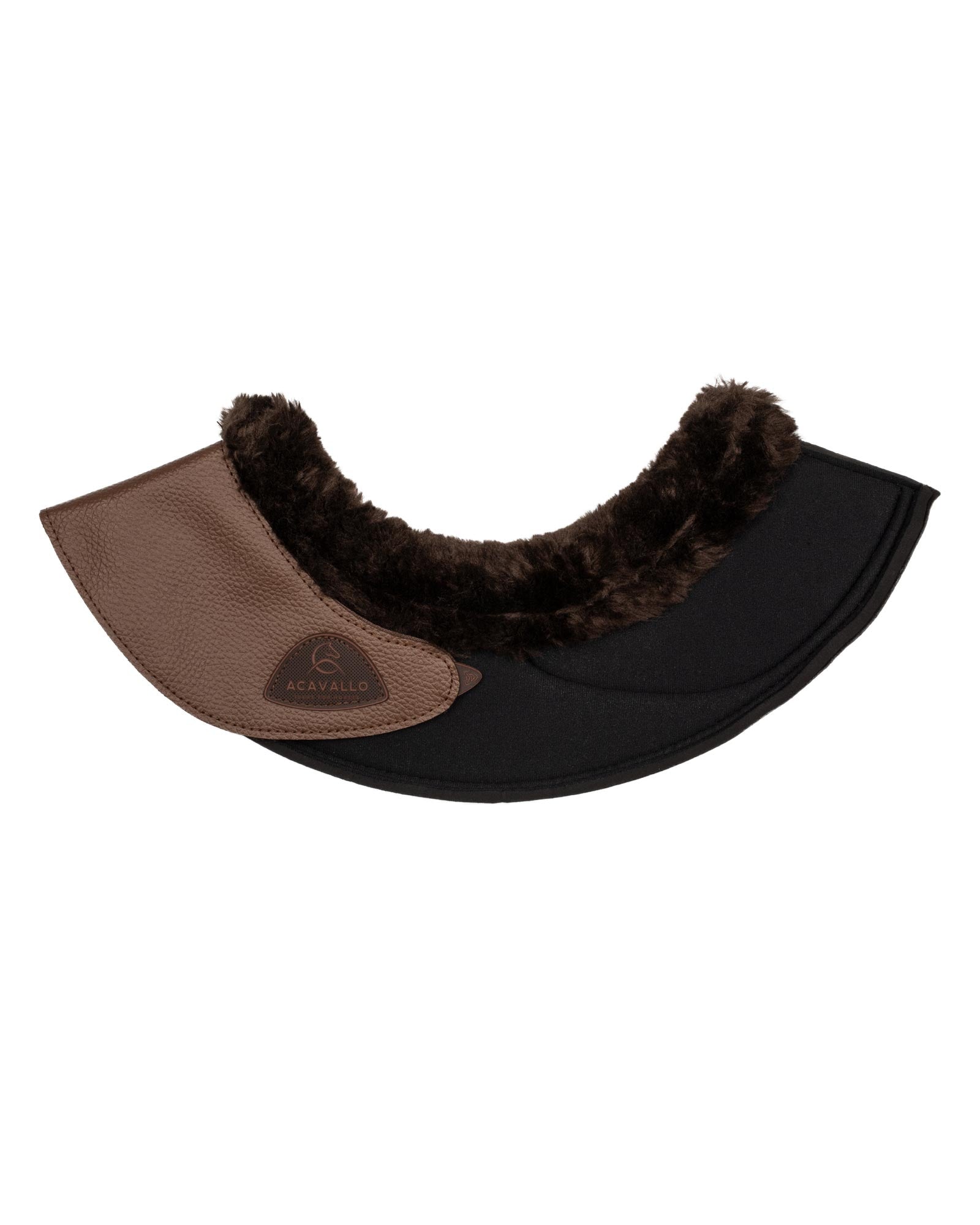 Acavallo Bell Boots Faux Sheepskin & Hook-And-Loop Closure Dark Brown