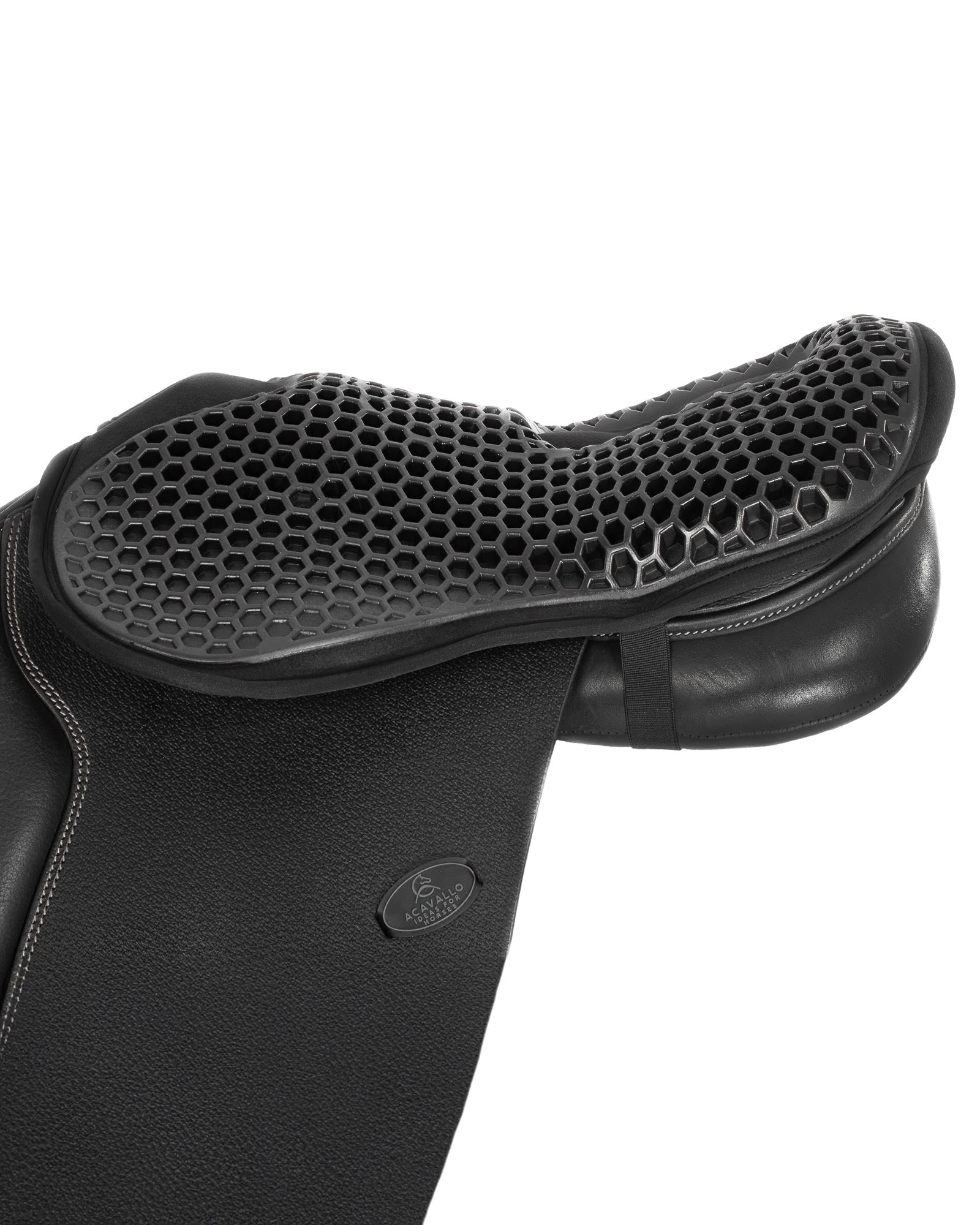Acavallo Ortho-Coccyx Seat Saver Jumping Hexagonal Gel-Out Dri-Lex 20mm Black