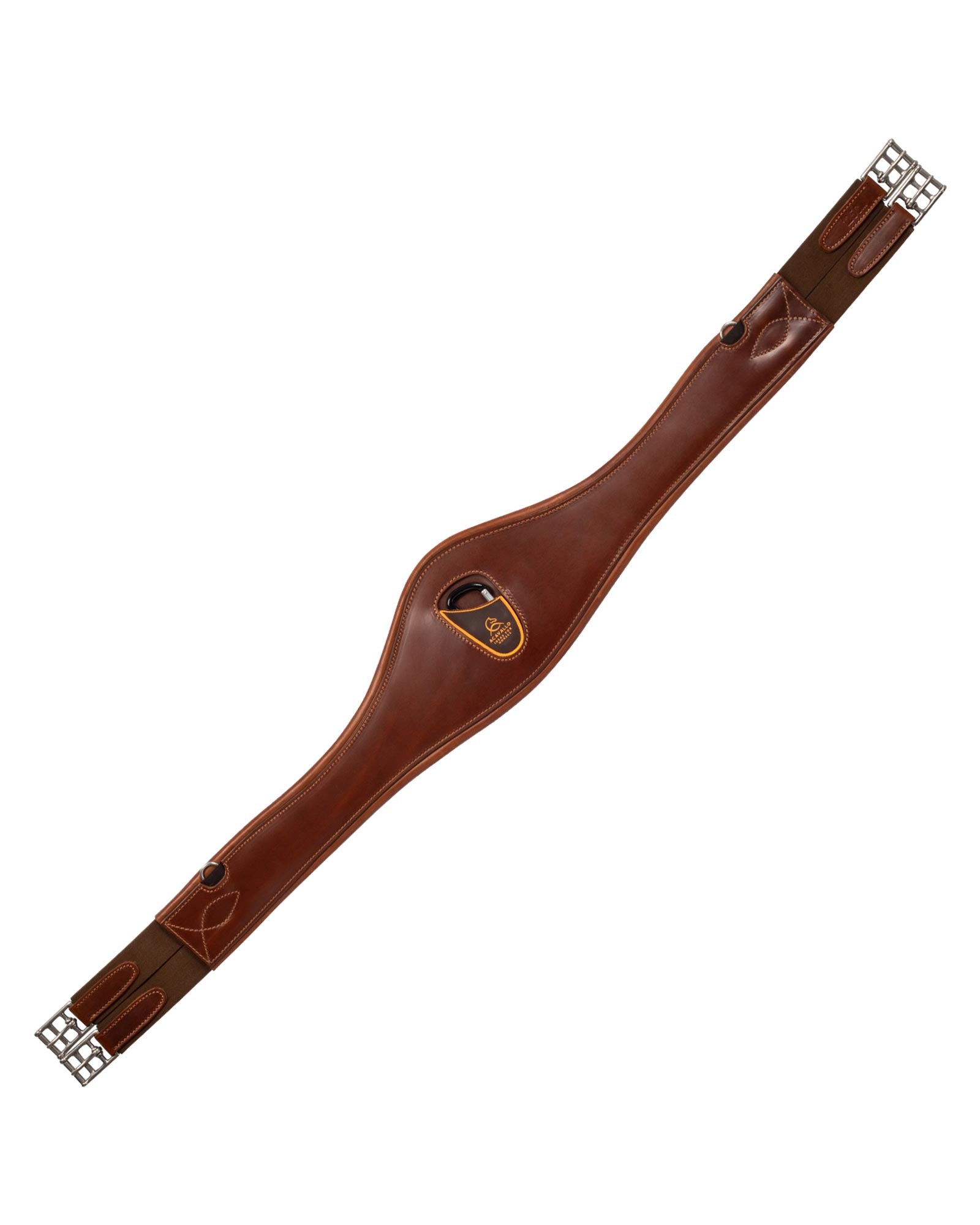 Acavallo Anatomical Jumping Girth Calfskin Cognac