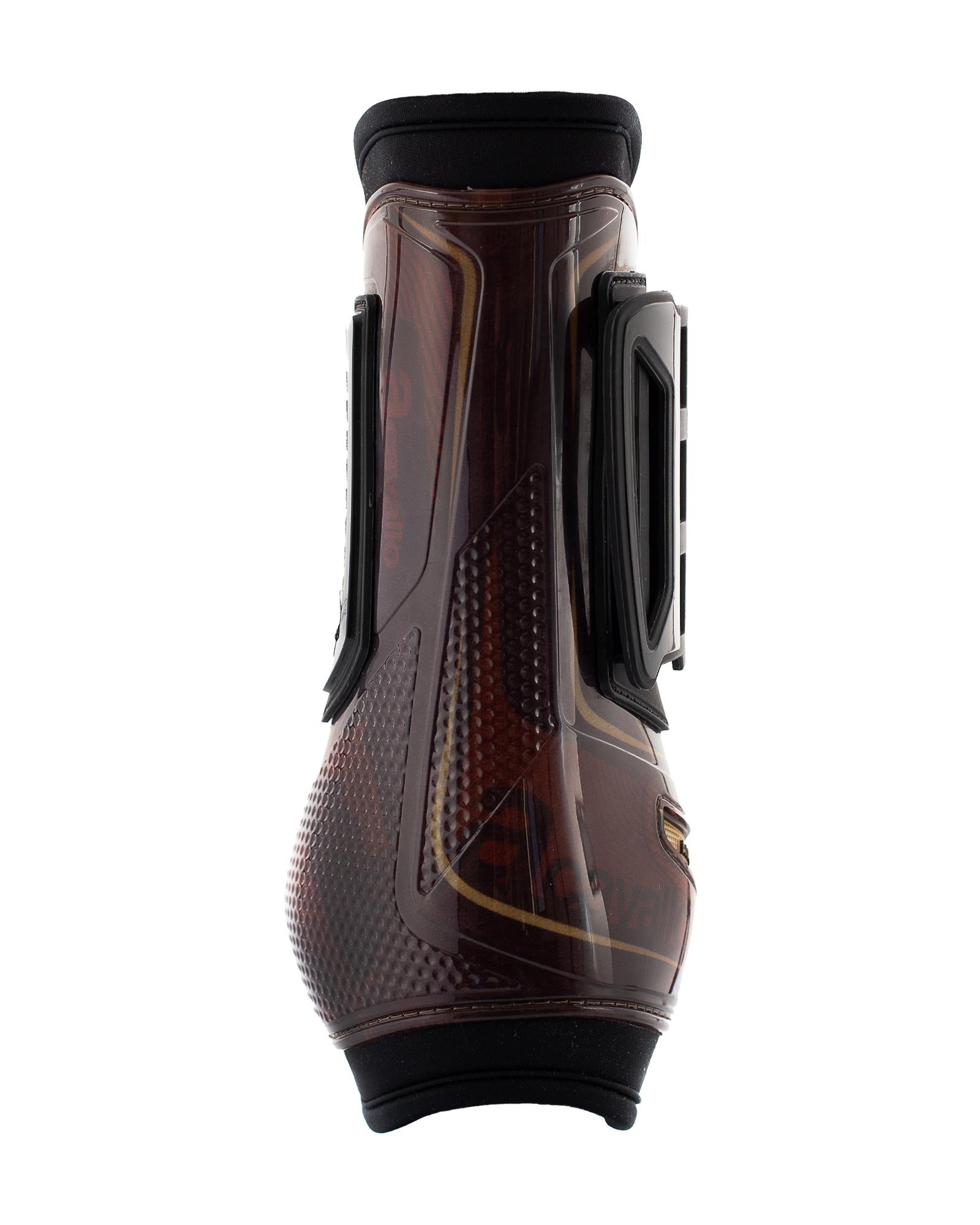 Acavallo Opera Gel Tendon Boots E-Click Fastening Brown/Titanium Gold