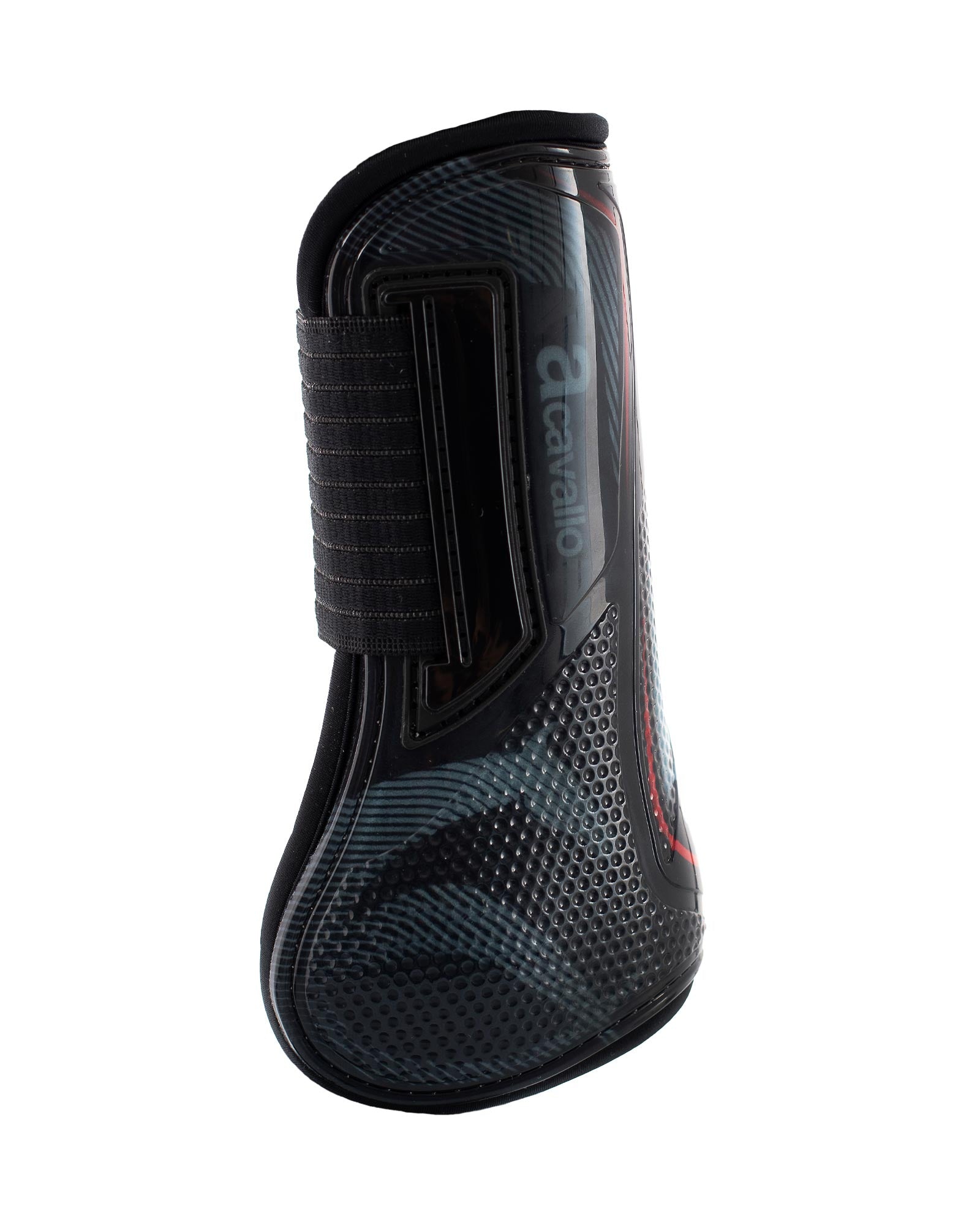 Acavallo Opera Gel Tendon Boots E-Click Fastening Black/Red