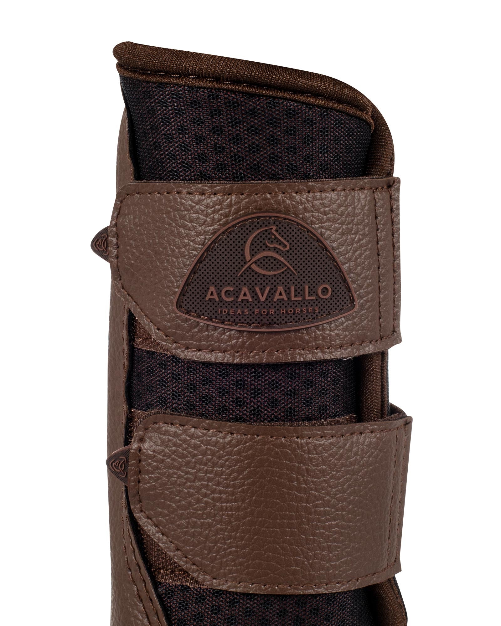 Acavallo Front Brushing Boots Perforated Neoprene Dark Brown