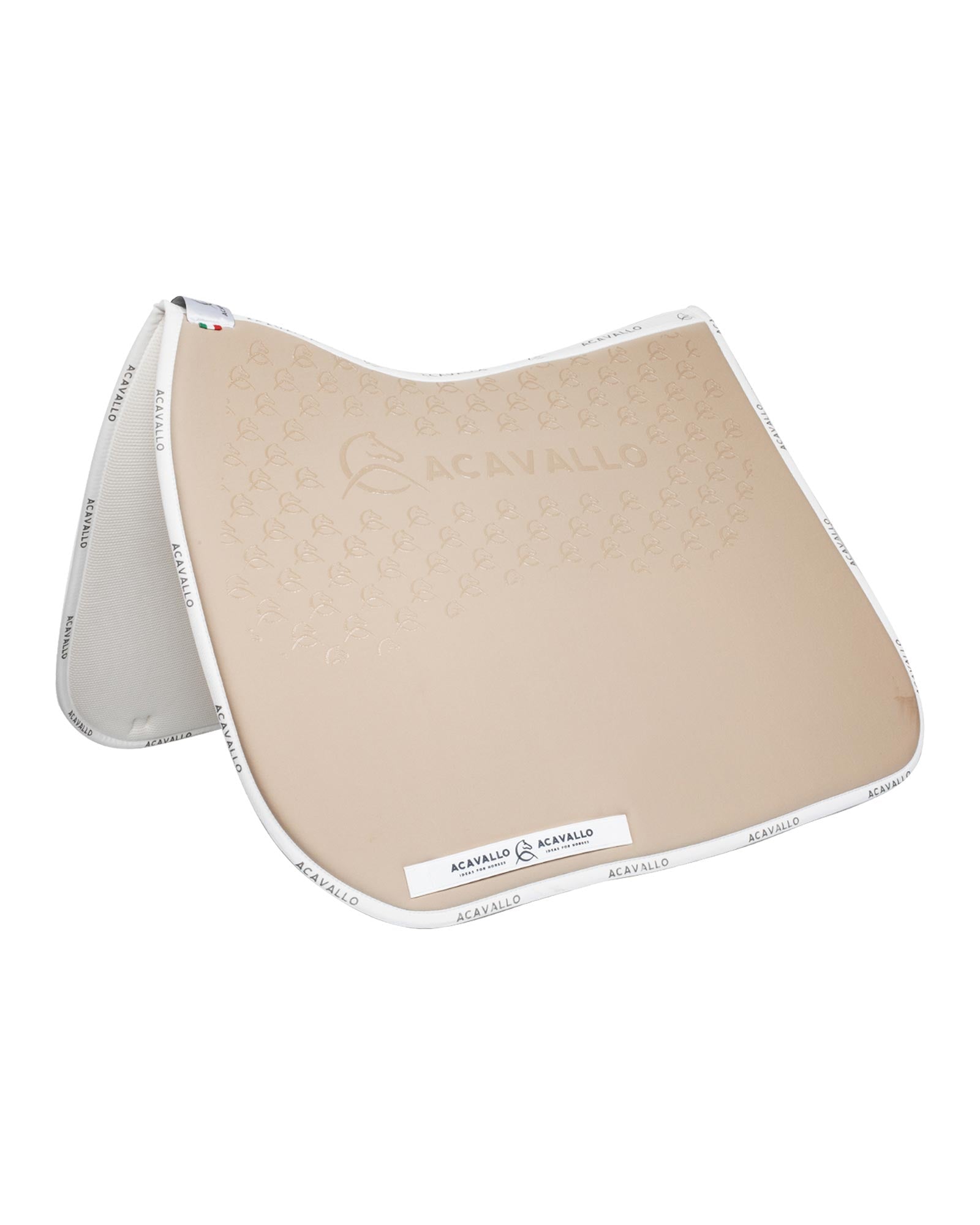 Acavallo Saddle Pad Ds Cw-Cs Elastane & Bamboo Silicone Grip Sand/White