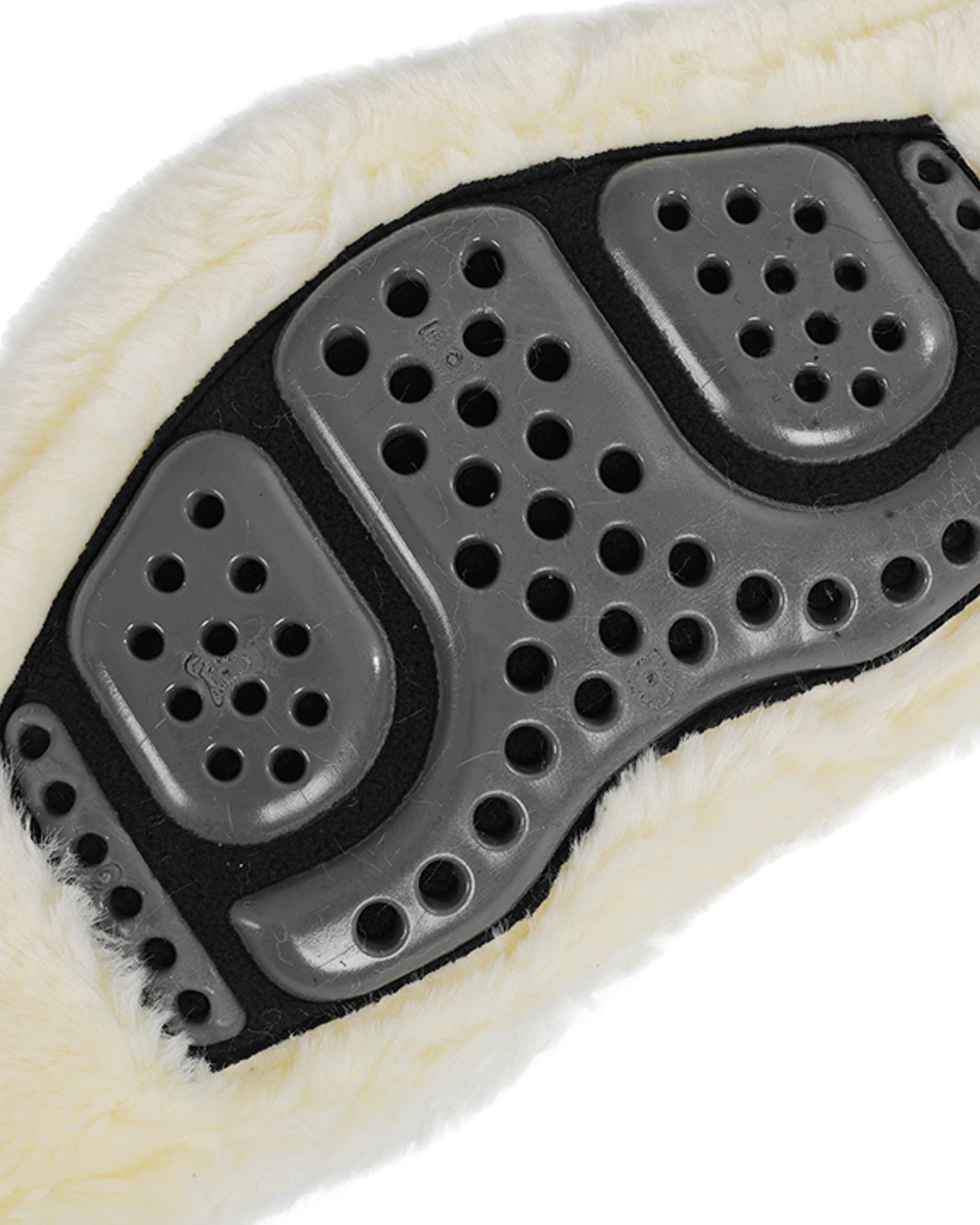 Acavallo Jumping Girth Classic Gel Pvc Detachable Faux Sheepskin Black