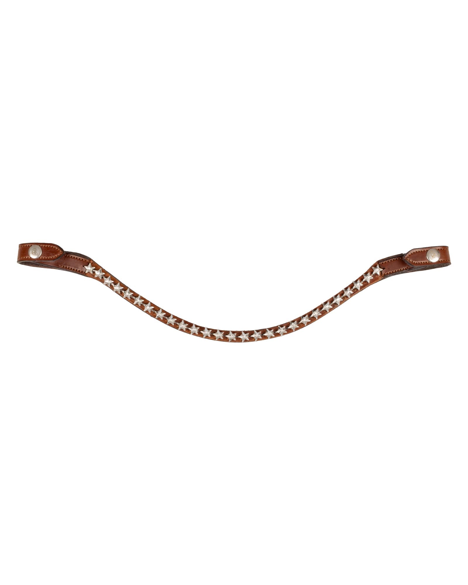 Acavallo Browband Calfskin & Starry Crystals Cognac