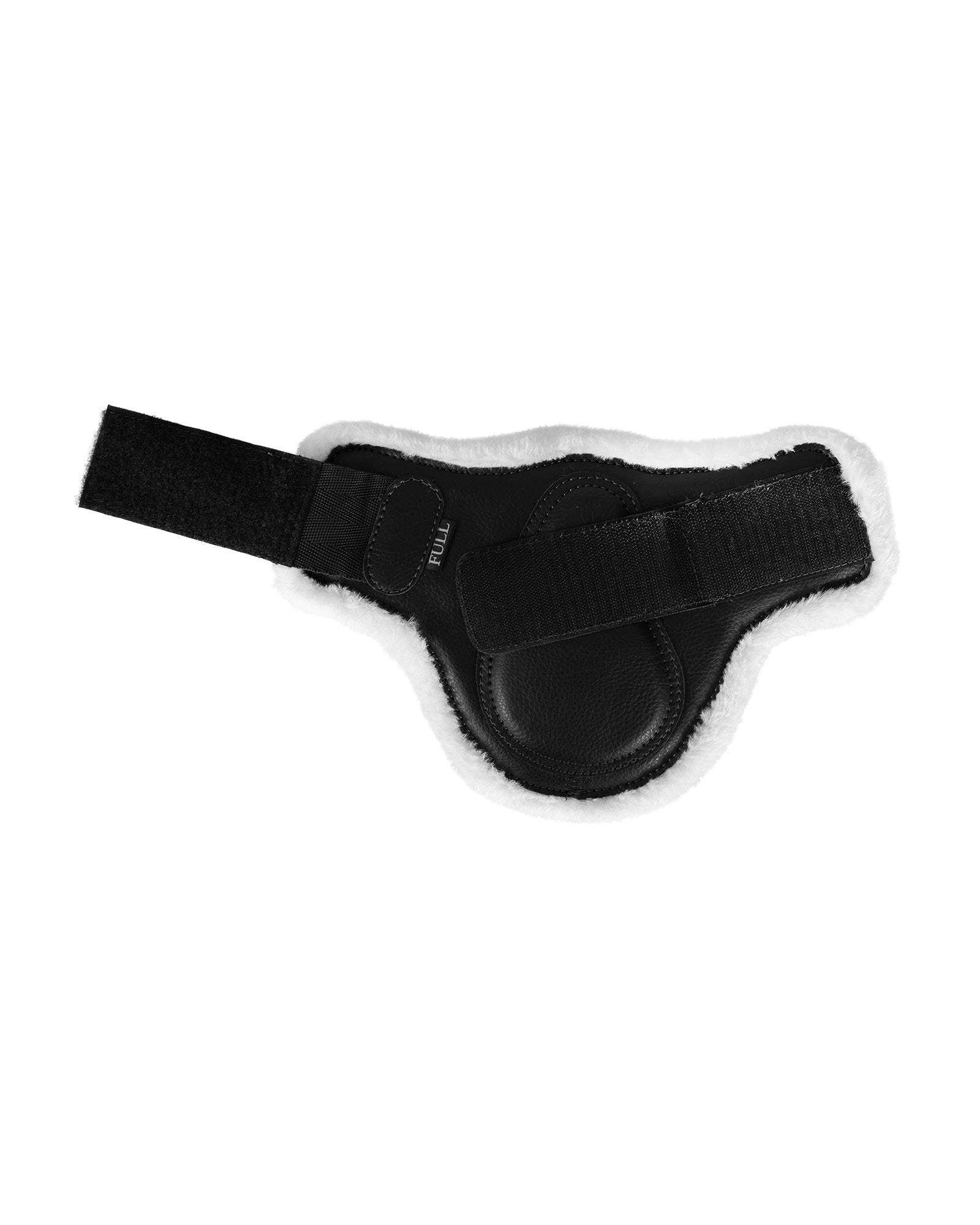 Acavallo Jumping Fetlock Boots Faux Sheepskin & Hook-And-Loop Closure Black