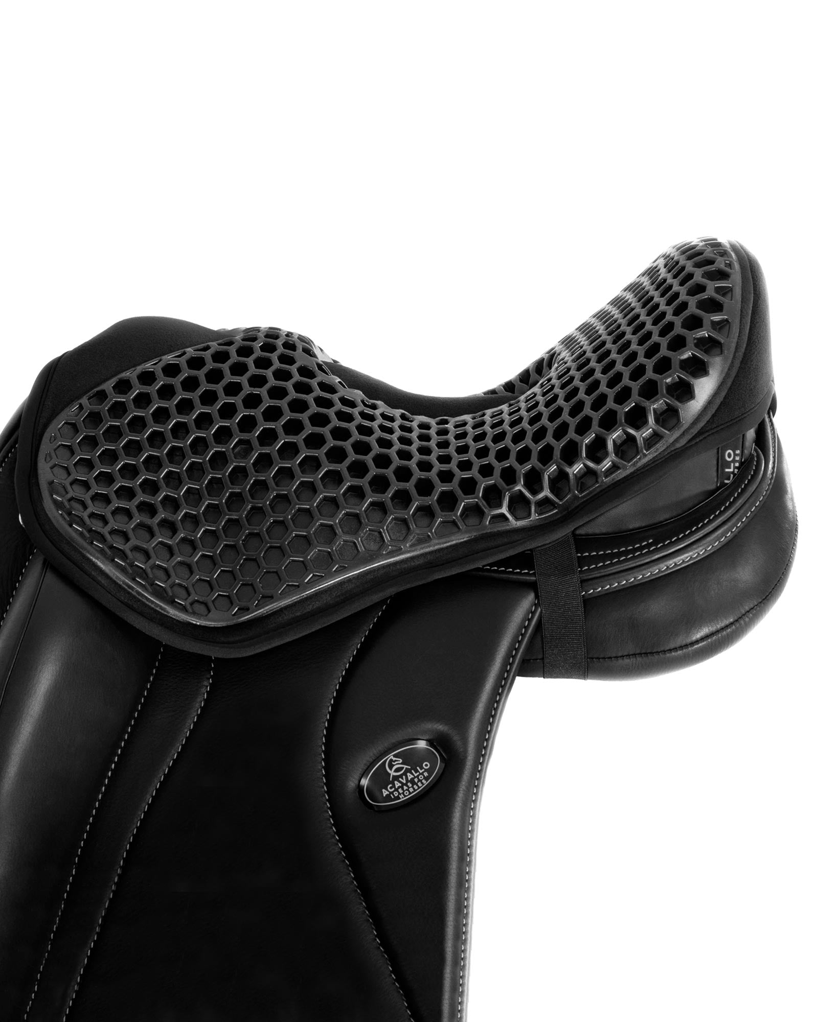 Acavallo Ortho-Pubis Seat Saver Dressage Gel-Out Dri-Lex 20mm Black