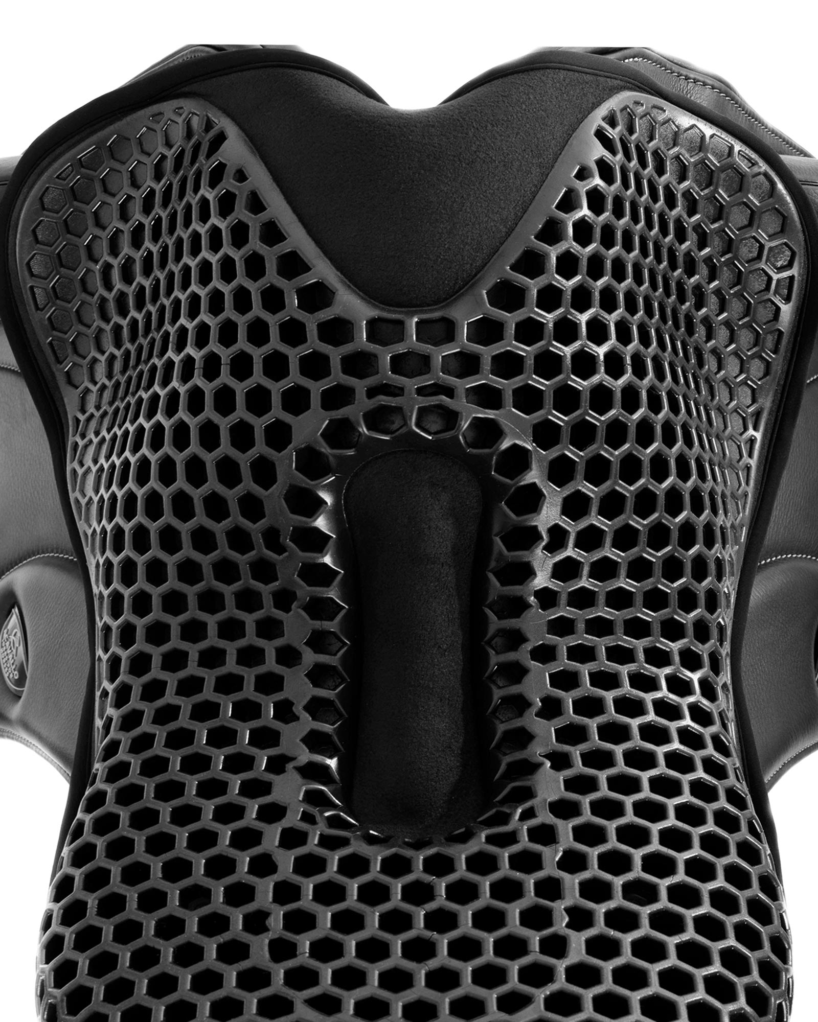 Acavallo Ortho-Pubis Seat Saver Dressage Gel-Out Dri-Lex 20mm Black