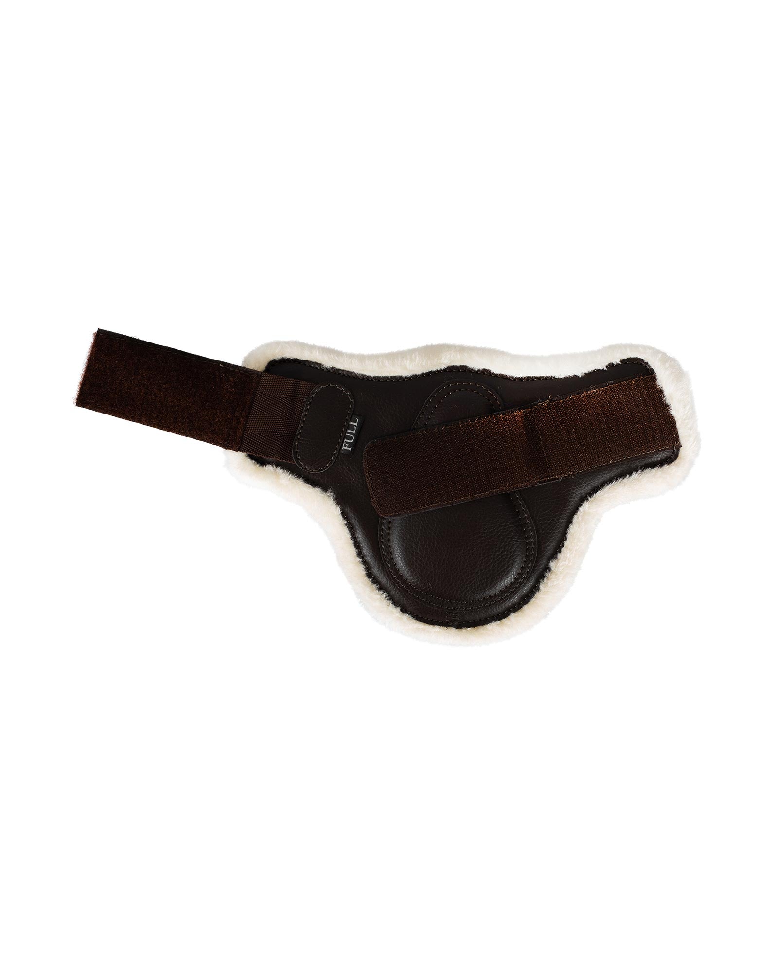 Acavallo Jumping Fetlock Boots Faux Sheepskin & Hook-And-Loop Closure Brown