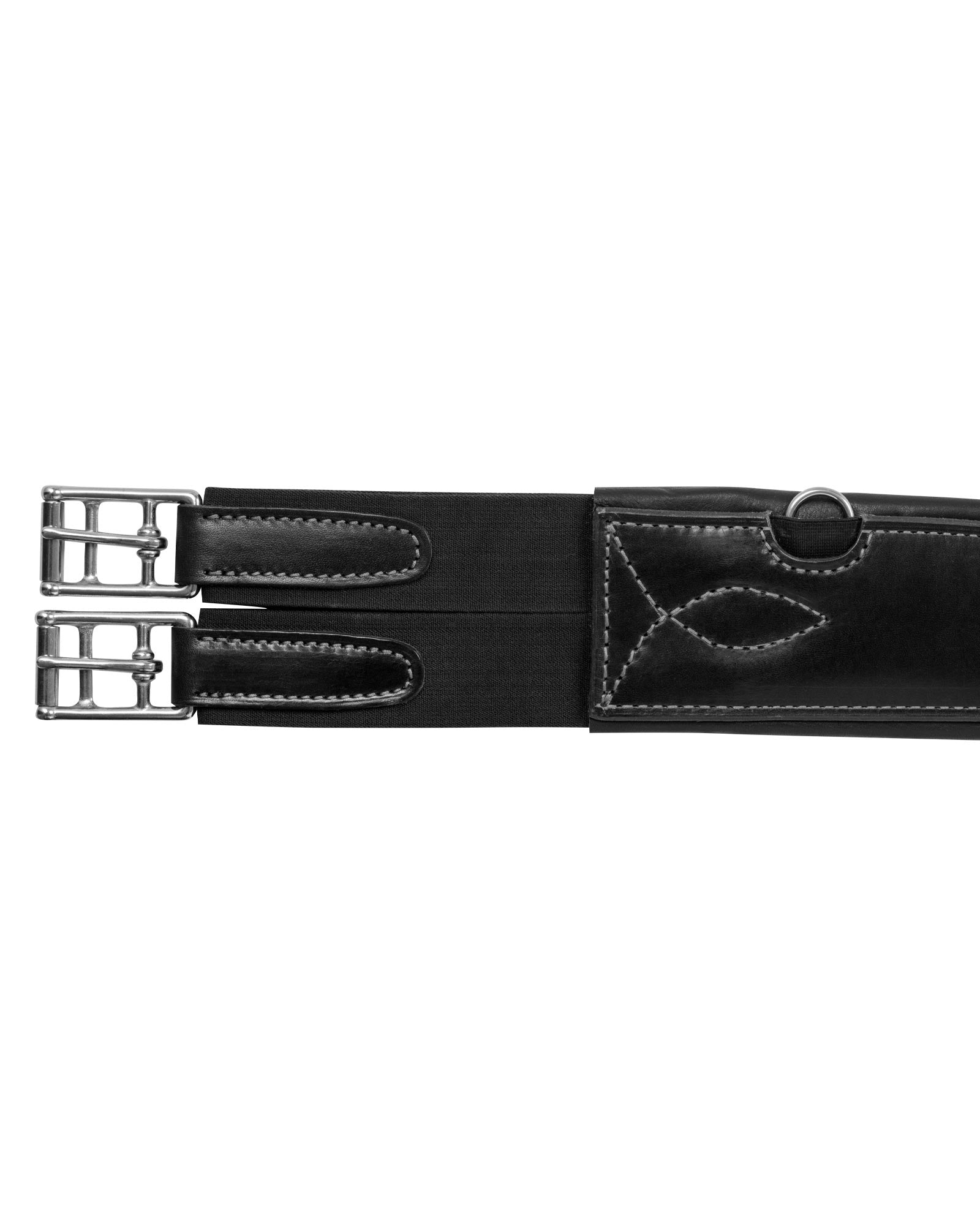 Acavallo Anatomical Jumping Girth Calfskin Black