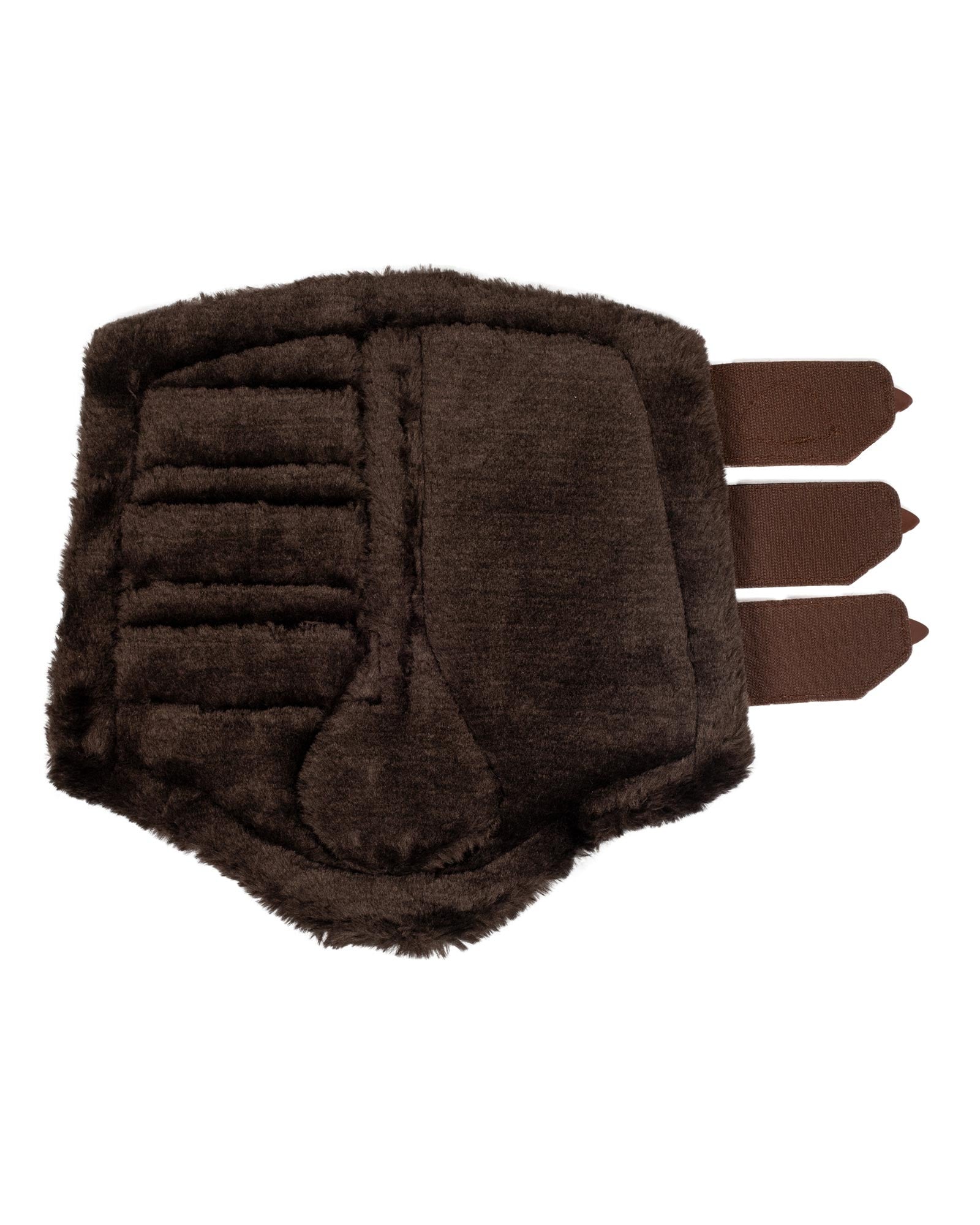 Acavallo Hind Brushing Boots Faux Leather & Faux Sheepskin Dark Brown