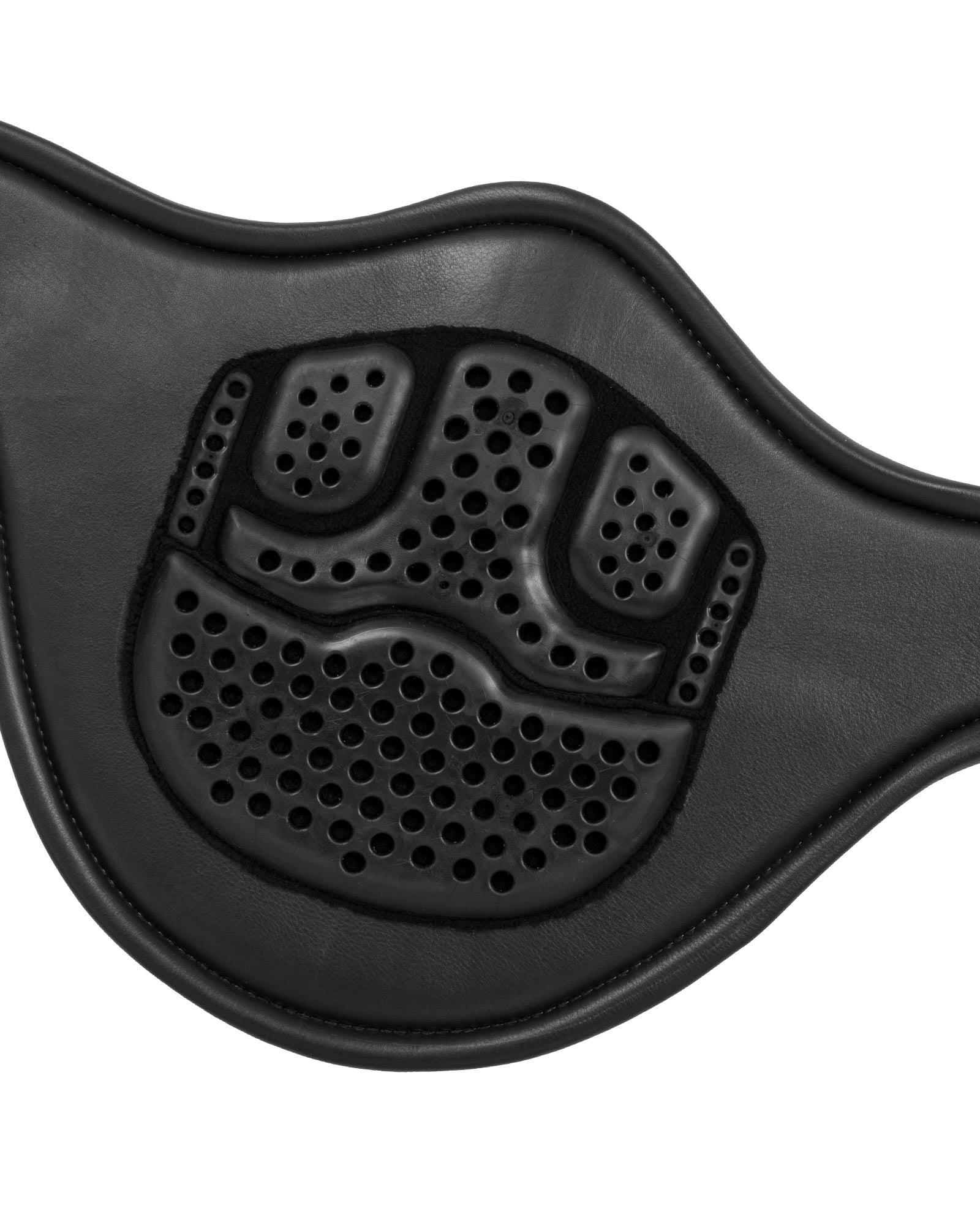Acavallo Jumping Stud Guard Girth Leather & Gel Black