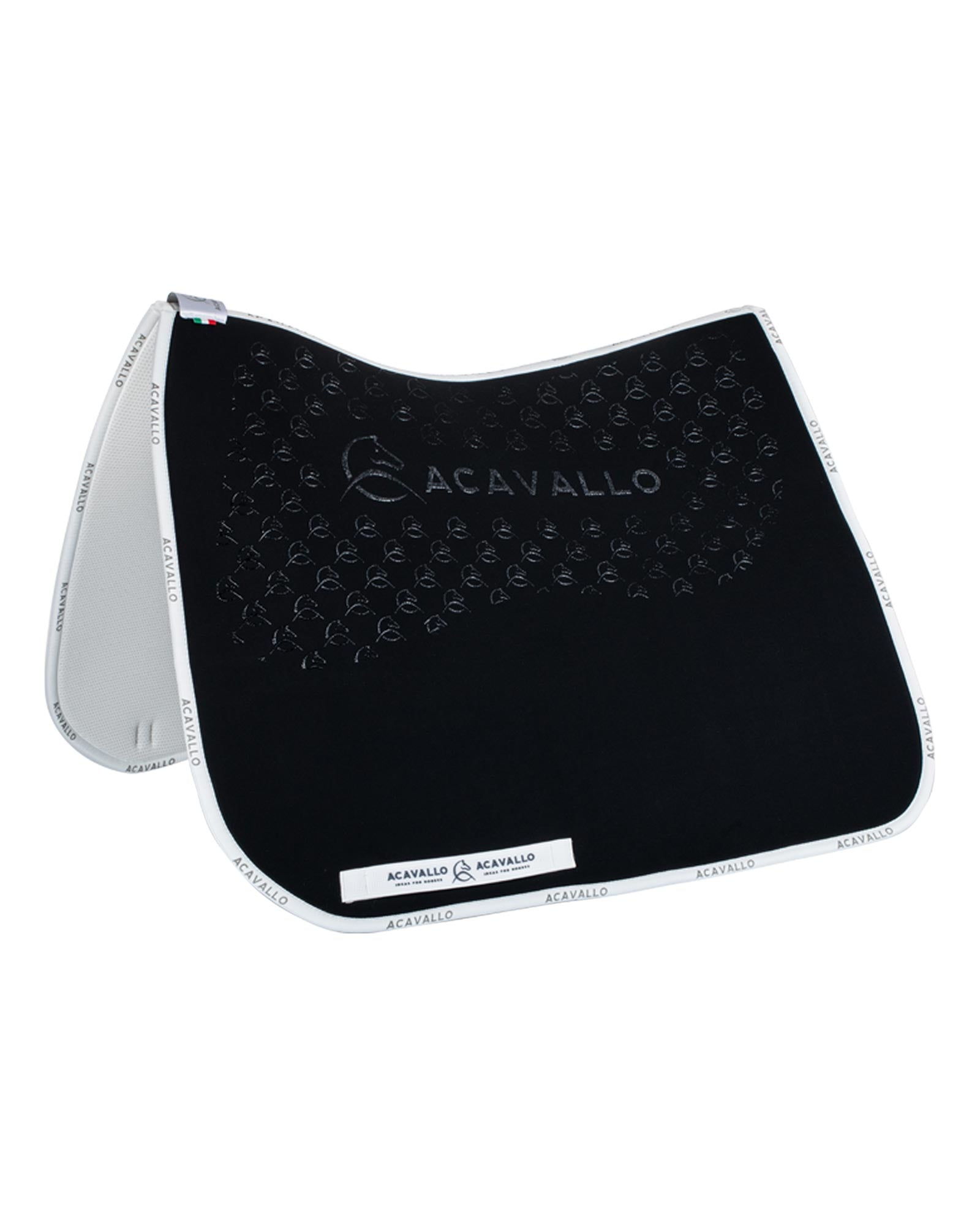 Acavallo Saddle Pad Ds Cw-Cs Elastane & Bamboo Silicone Grip Black/White
