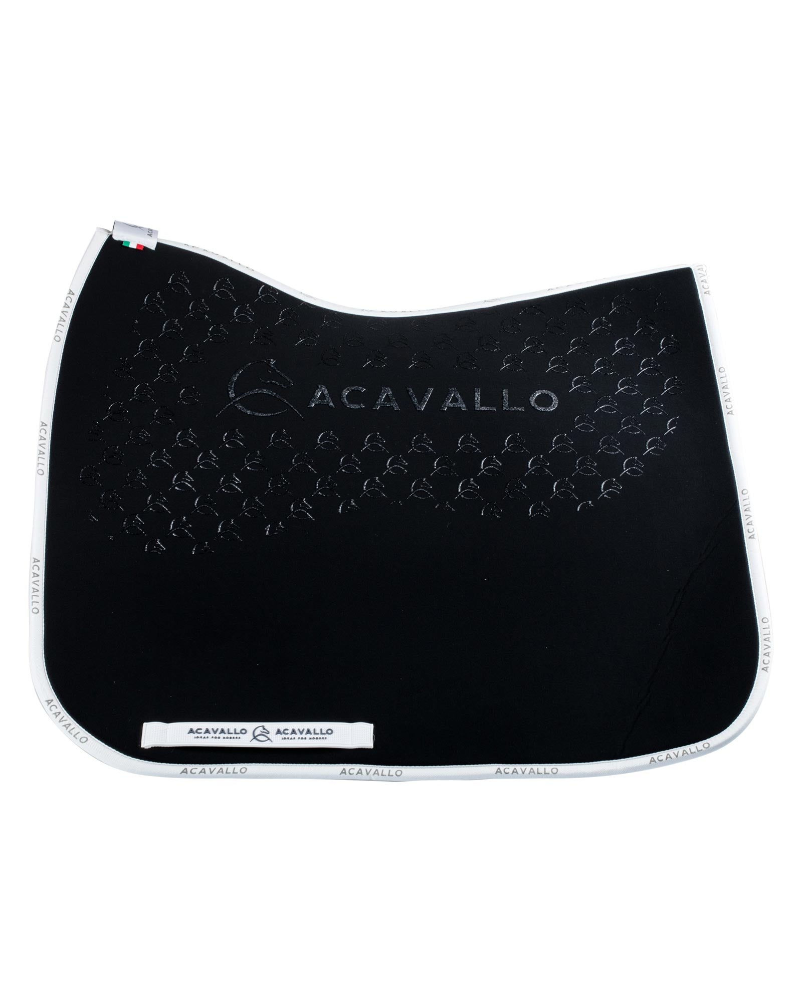 Acavallo Saddle Pad Ds Cw-Cs Elastane & Bamboo Silicone Grip Black/White