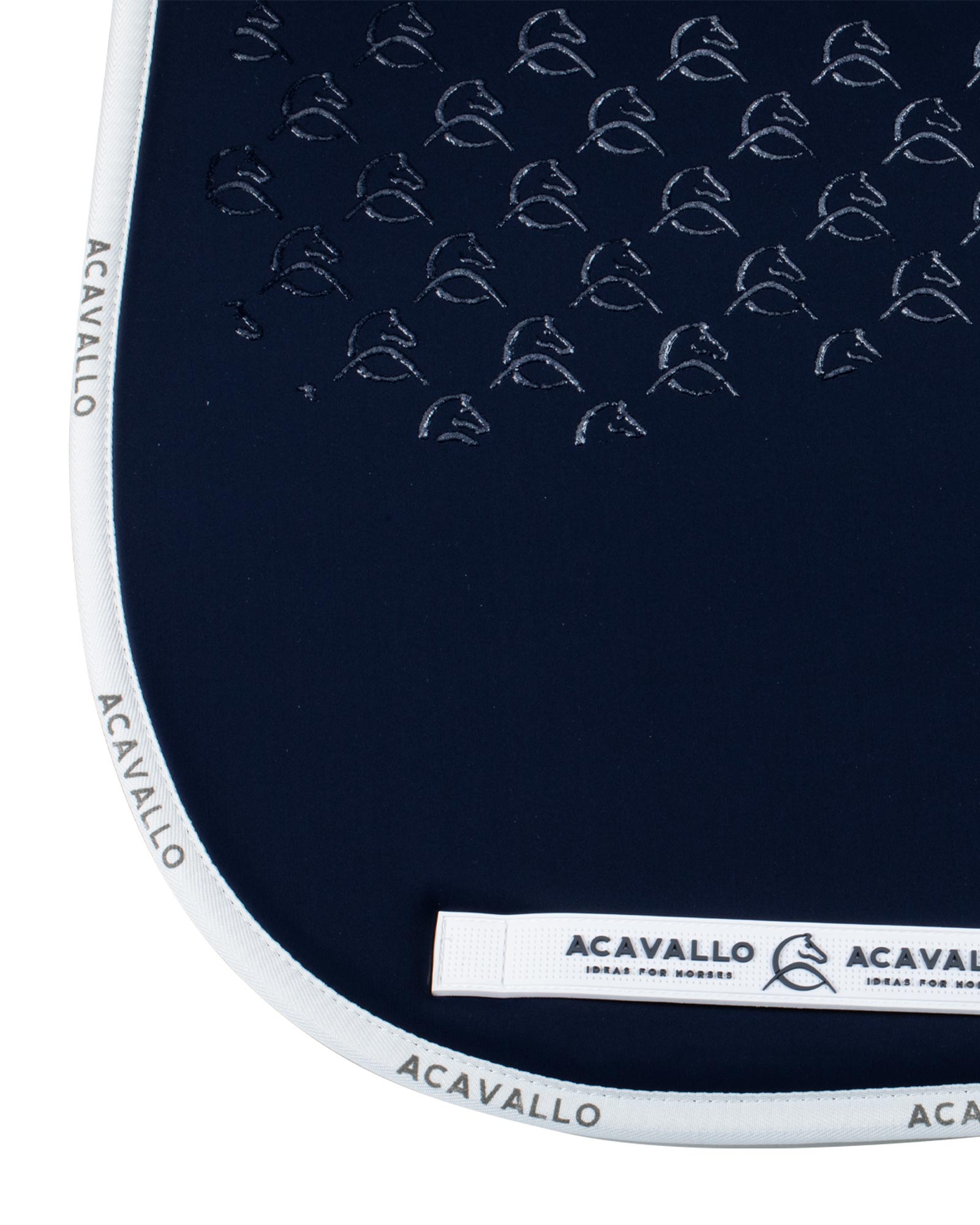 Acavallo Saddle Pad Ds Cw-Cs Elastane & Bamboo Silicone Grip Deep Blue/White