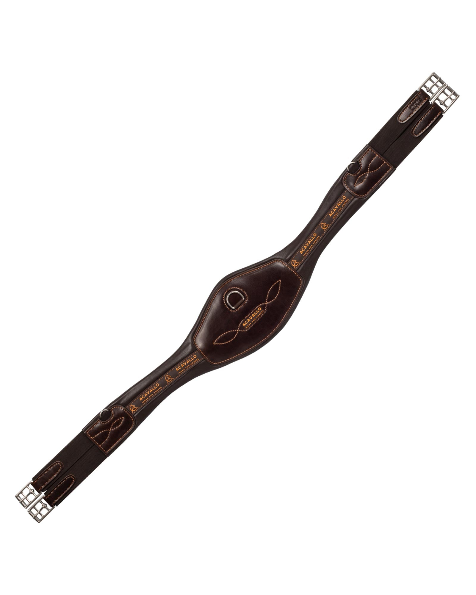 Acavallo Anatomical Jumping Leather Girth Dark Brown