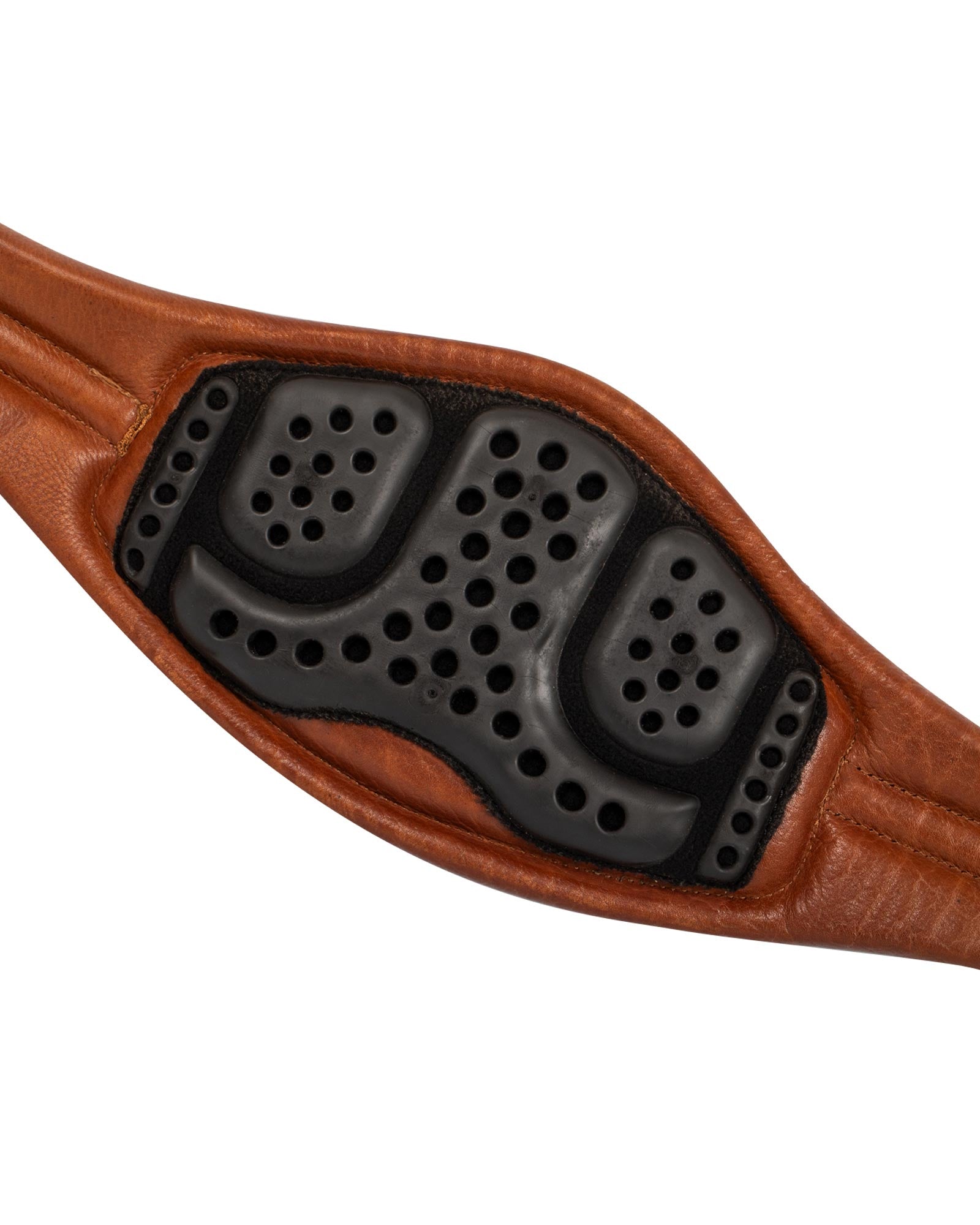Acavallo Anatomical Jumping Girth Leather Cognac