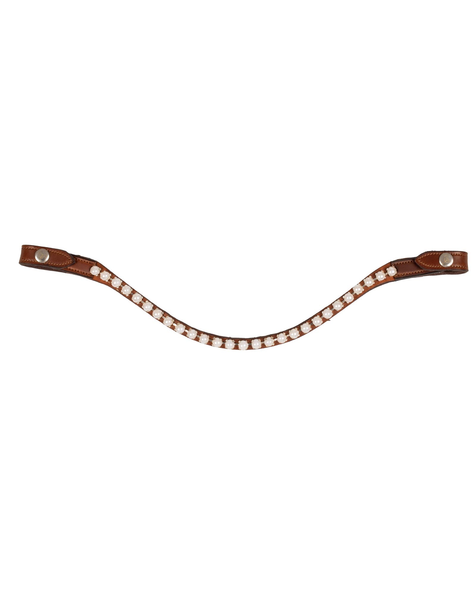 Acavallo Browband Calfskin & Pearls Cognac