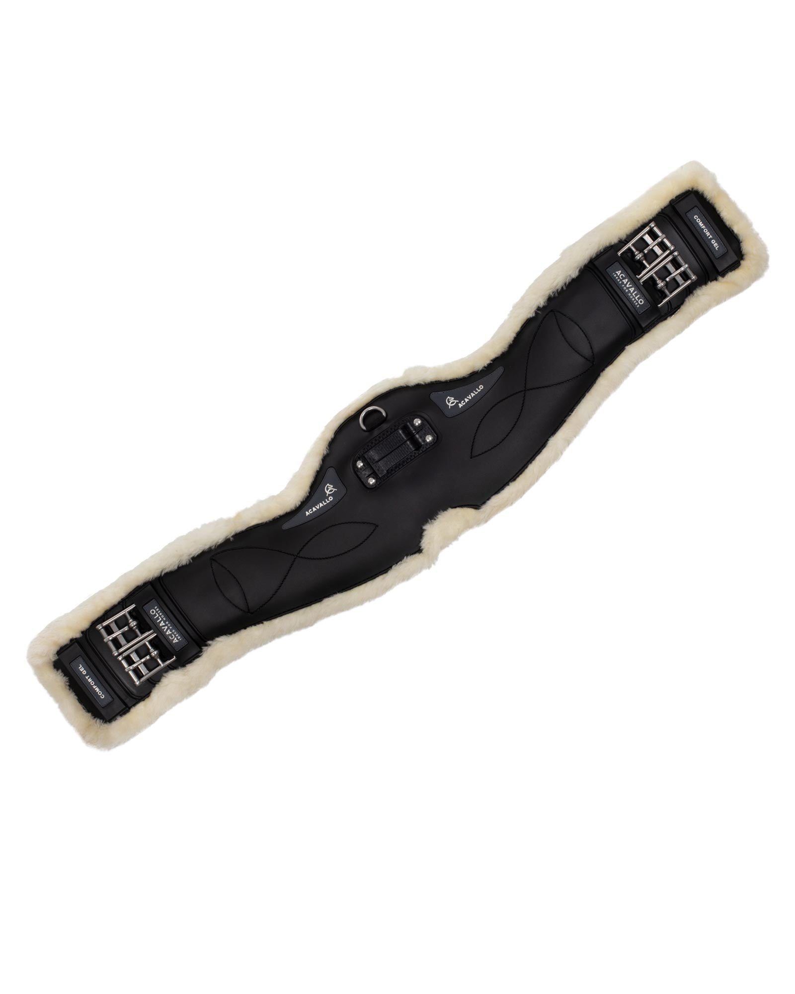 Acavallo Dressage Girth Classic Gel Sheepskin Black