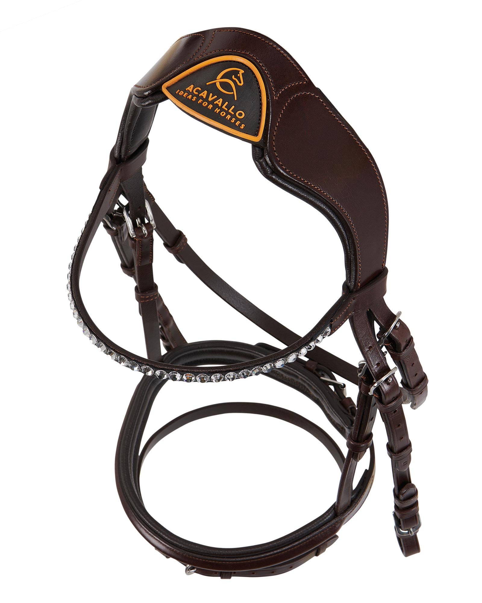 Acavallo Cupido Bridle Calfskin Dark Brown