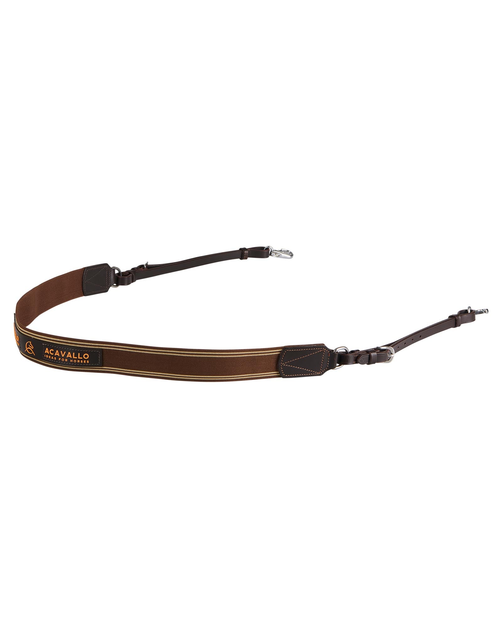 Acavallo Single Breastplate Elastic Band Dark Brown