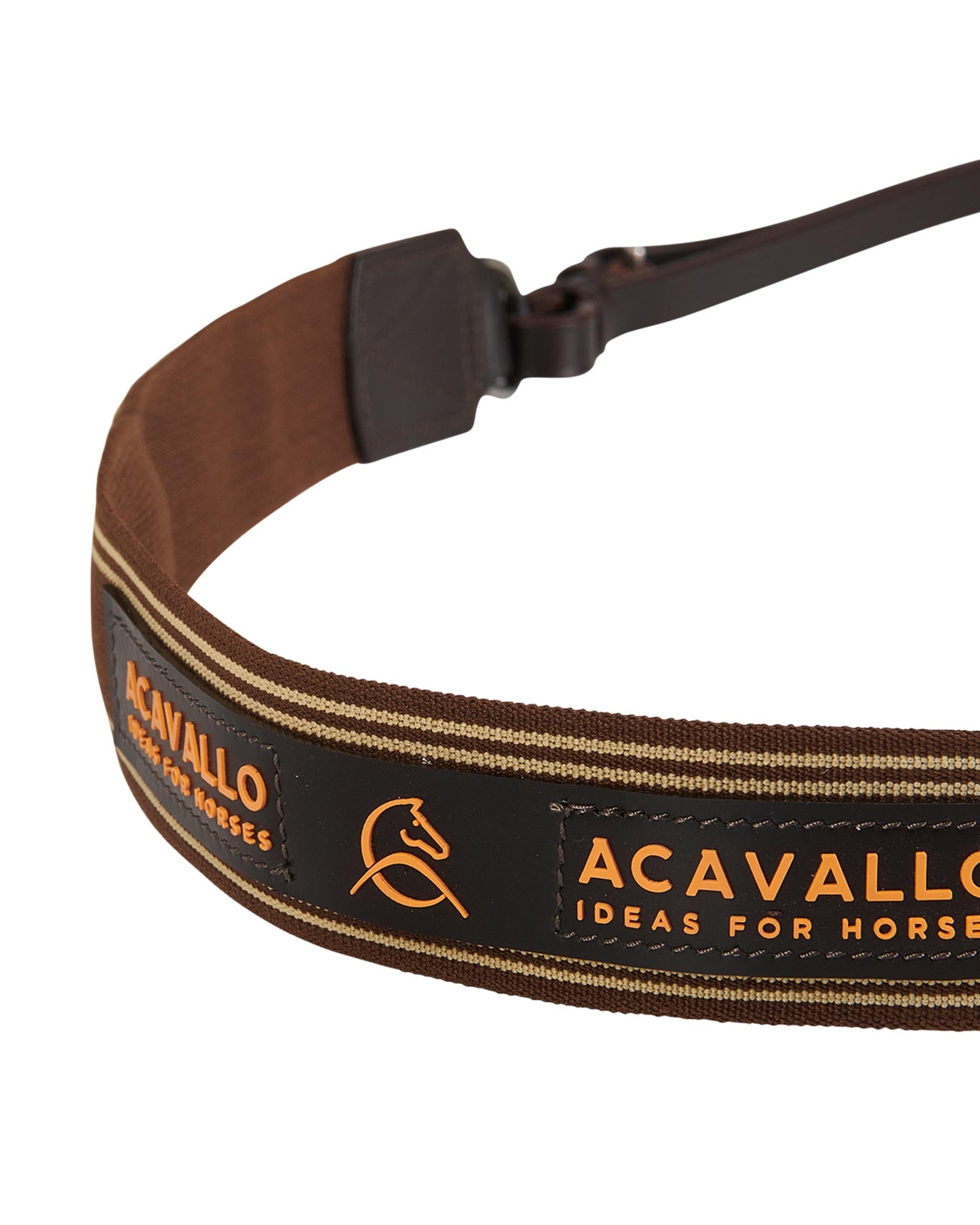 Acavallo Single Breastplate Elastic Band Dark Brown