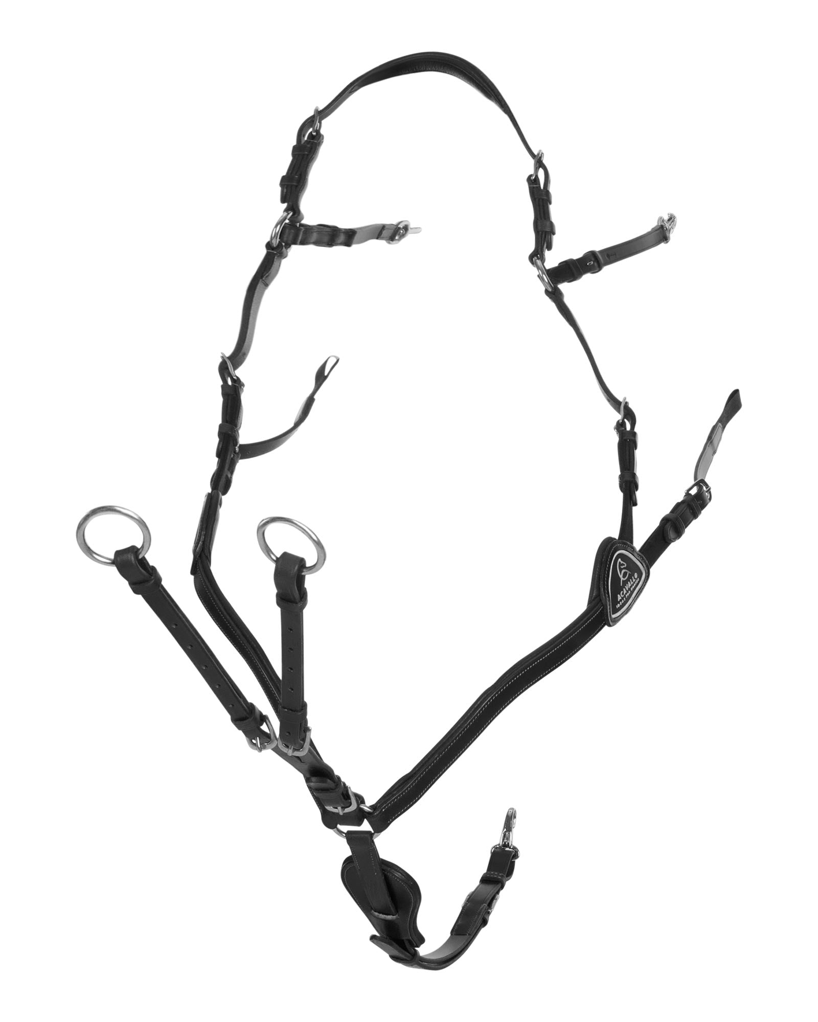 Acavallo Five-Point Breastplate Calfskin Black