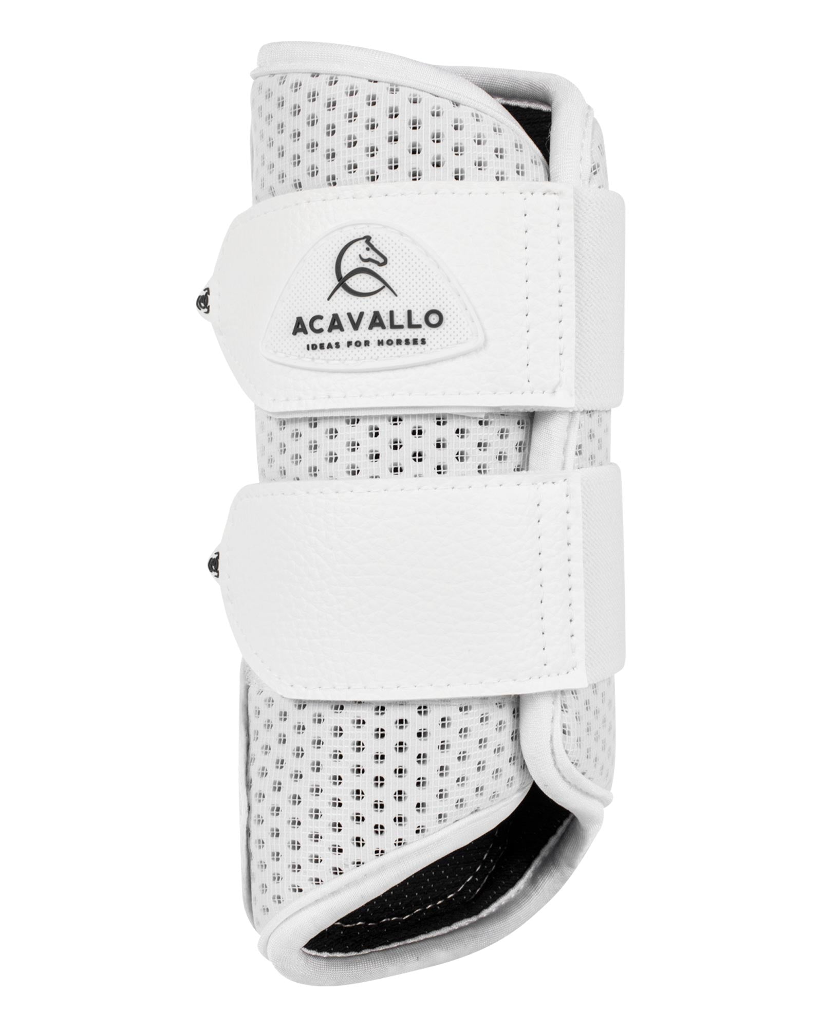 Acavallo Front Brushing Boots Perforated Neoprene White