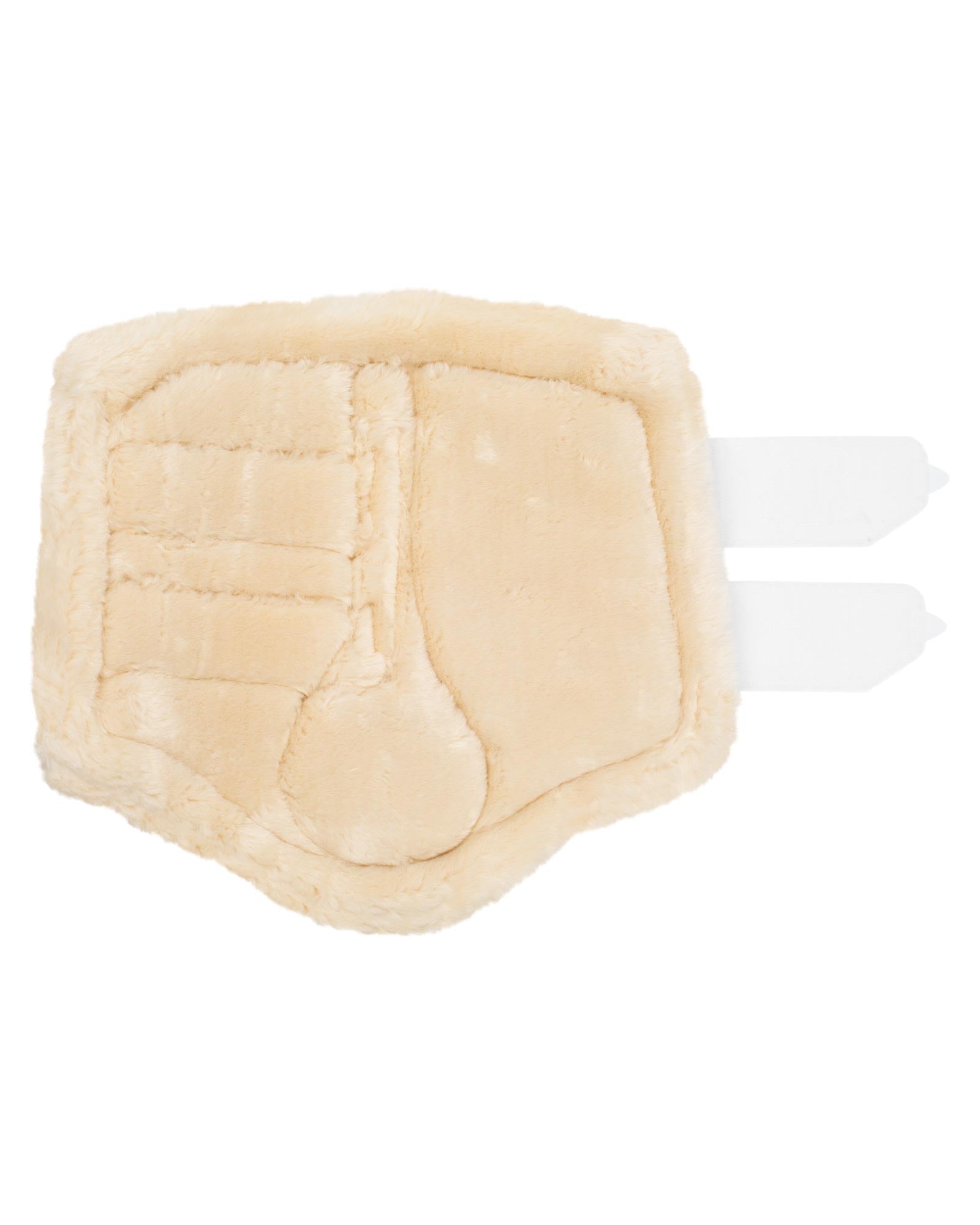 Acavallo Front Brushing Boots Eco-Leather & Faux Sheepskin White