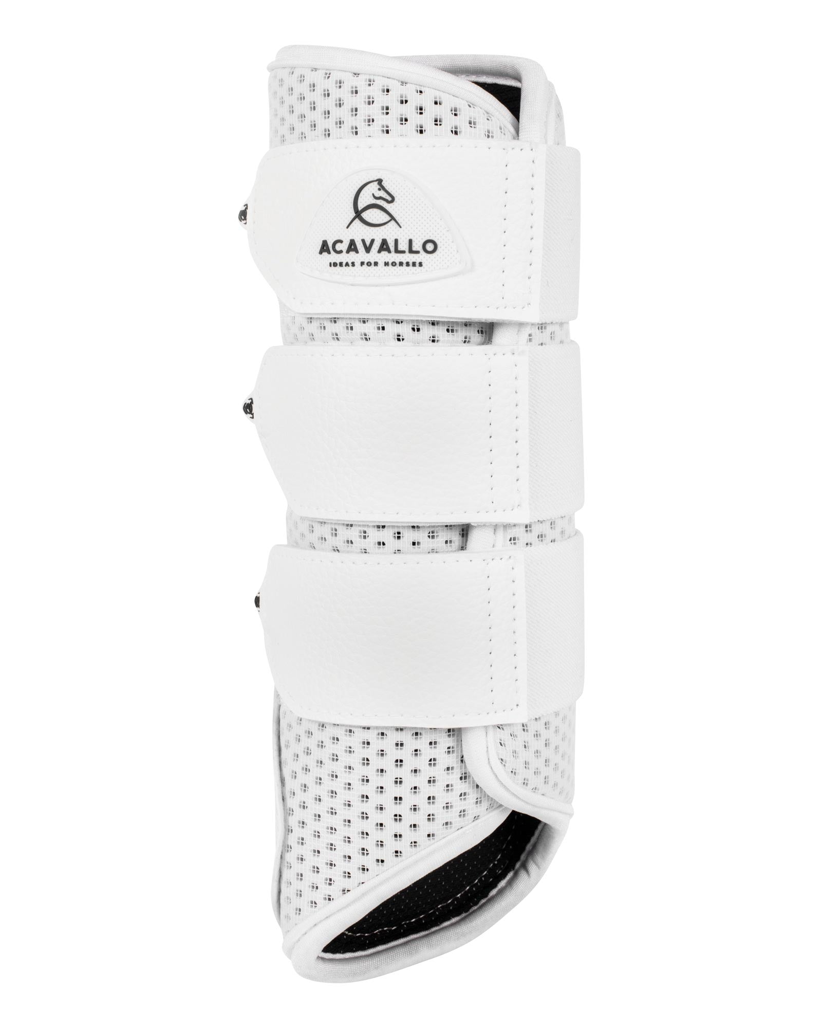Acavallo Hind Brushing Boots Perforated Neoprene White