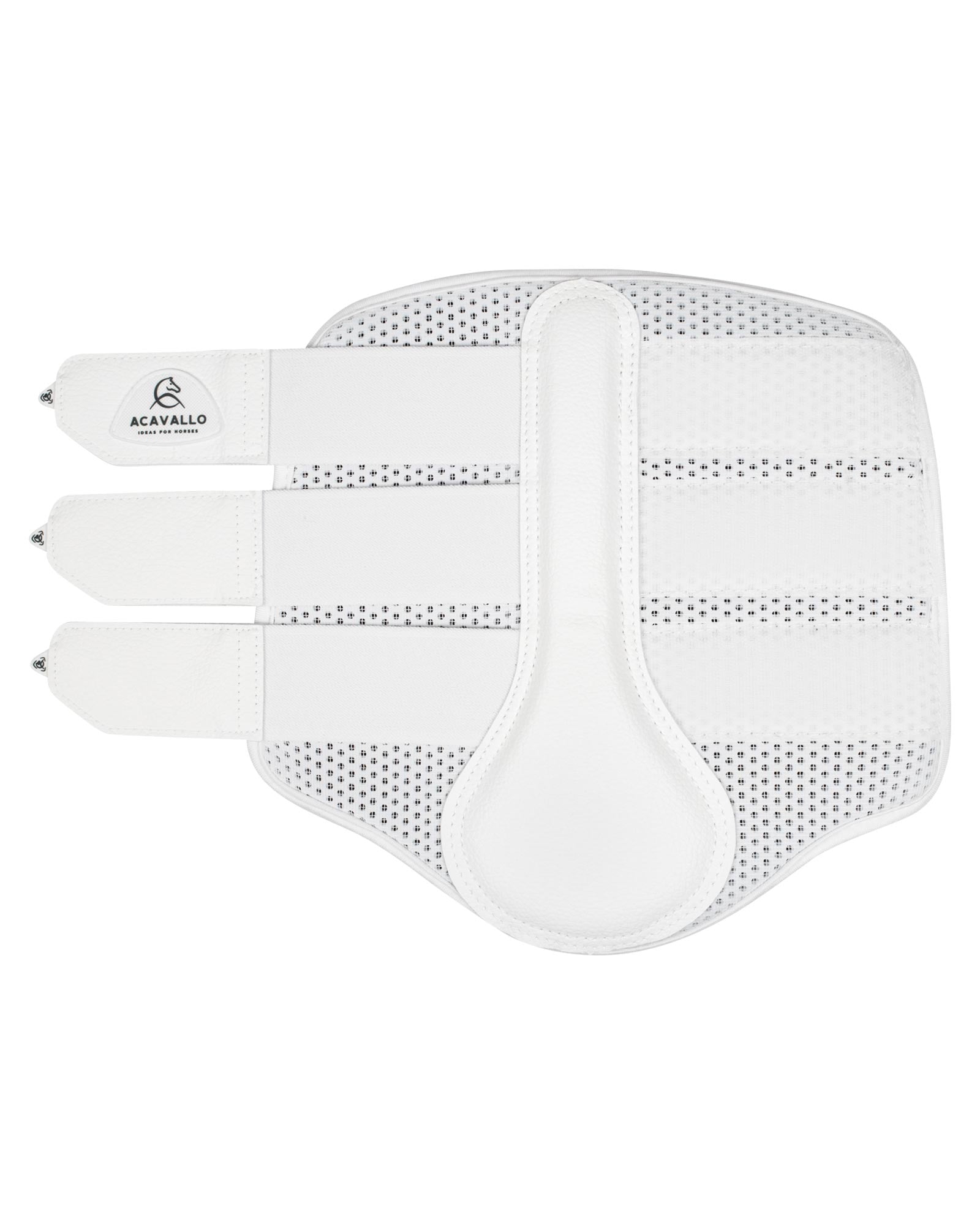 Acavallo Hind Brushing Boots Perforated Neoprene White