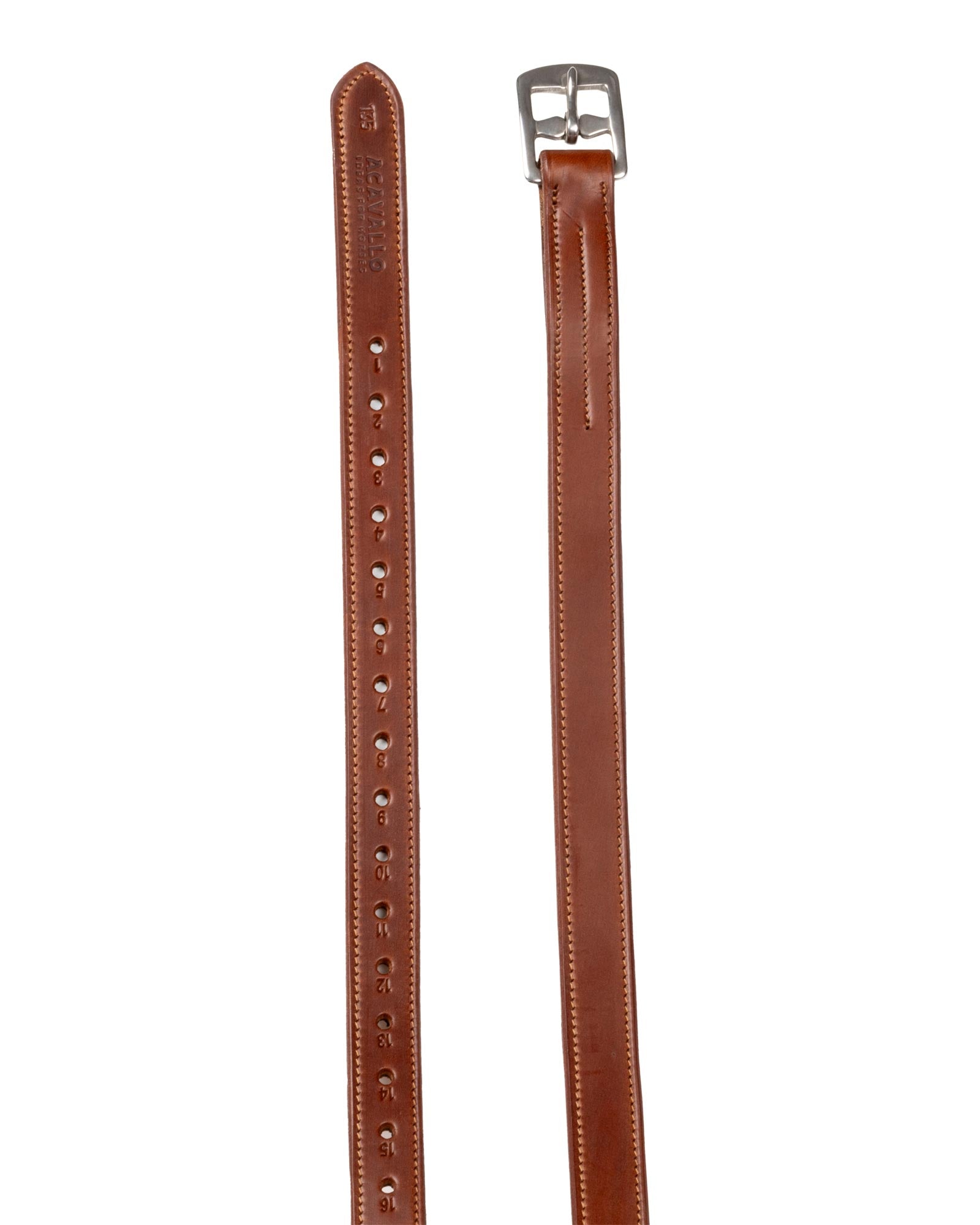 Acavallo Calfskin Stirrup Leathers Internal Reinforcement Cognac