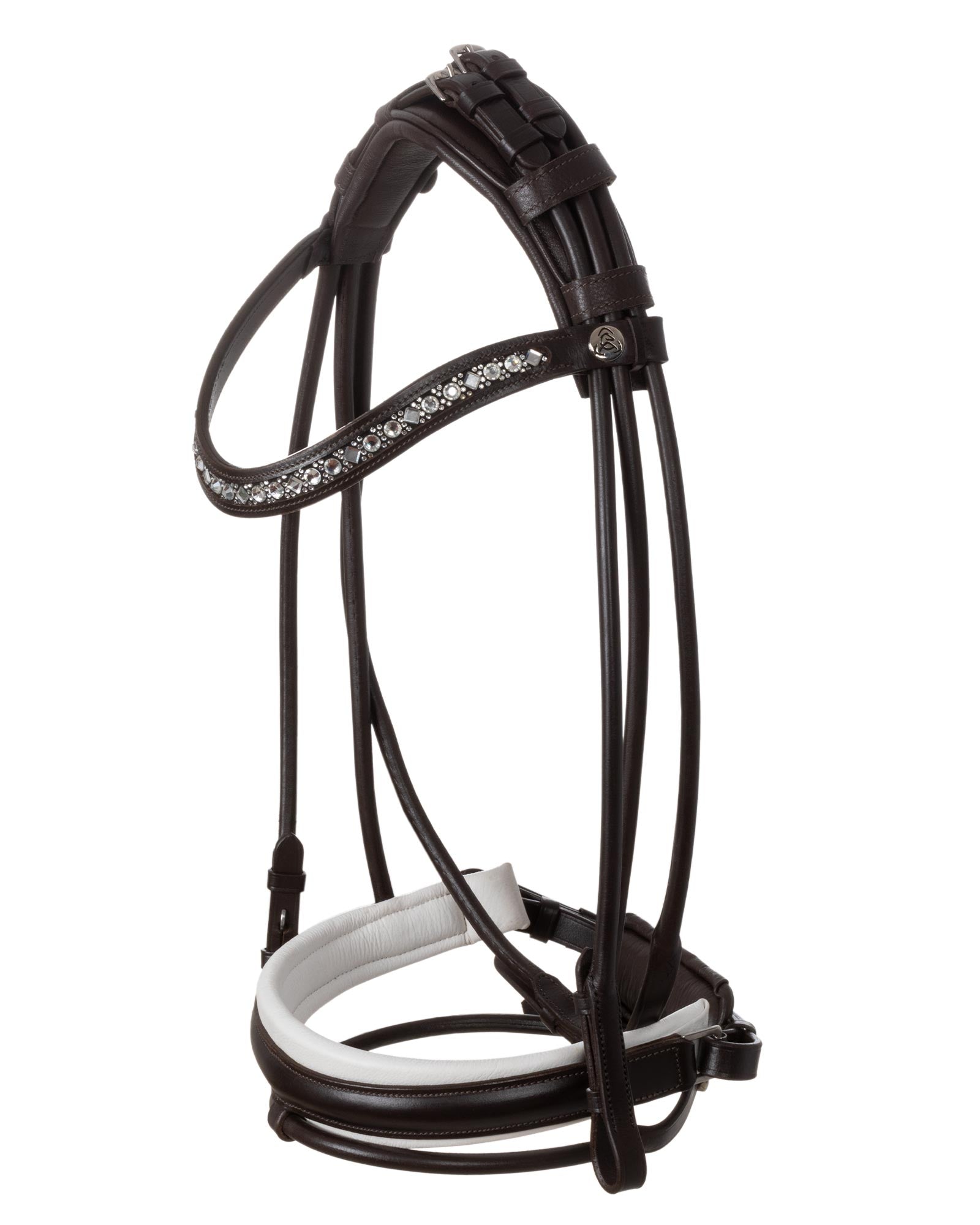 Acavallo Iris Bridle Calfskin Brown/White