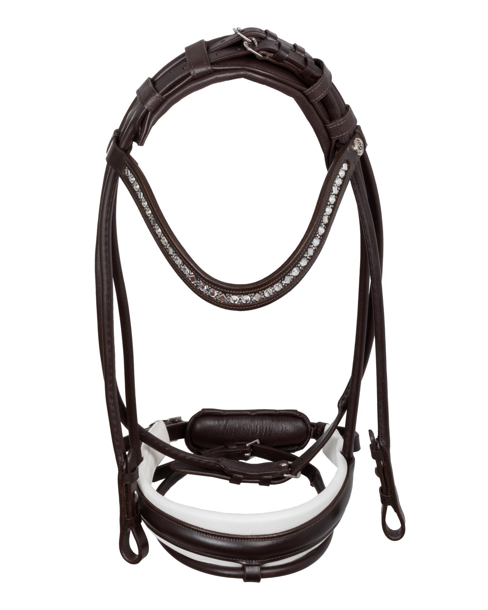 Acavallo Iris Bridle Calfskin Brown/White