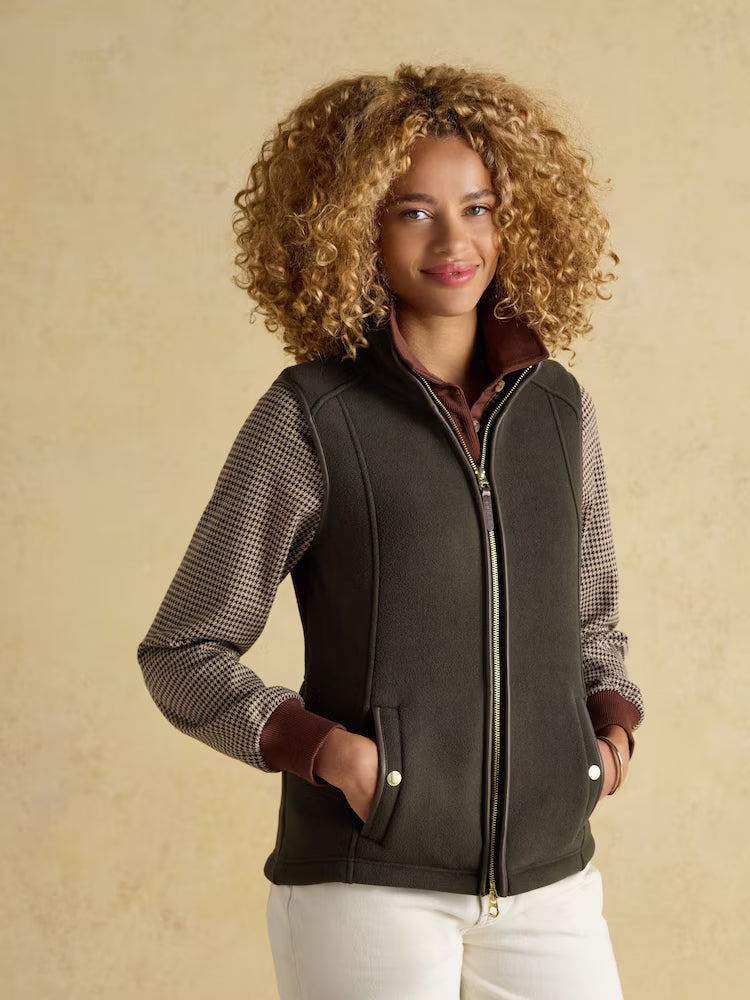 Joules Heritage Khaki Green Regular Fleece Gilet