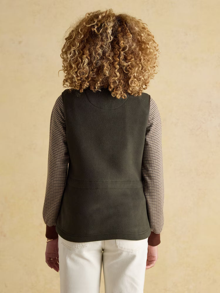 Joules Heritage Khaki Green Regular Fleece Gilet