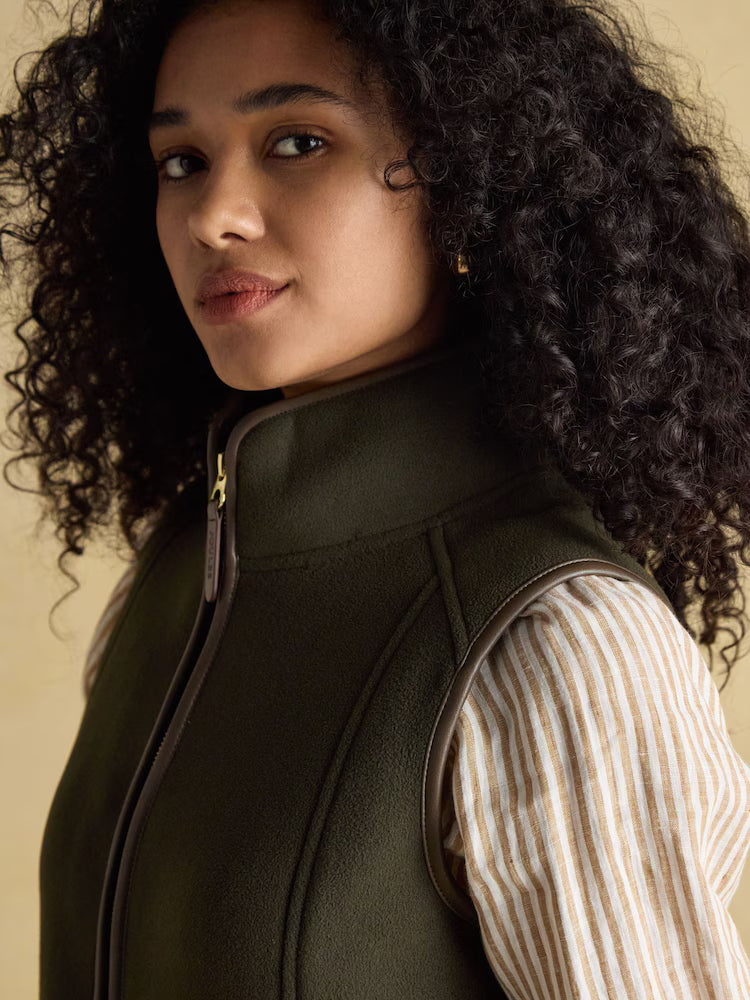 Joules Heritage Khaki Green Regular Fleece Gilet