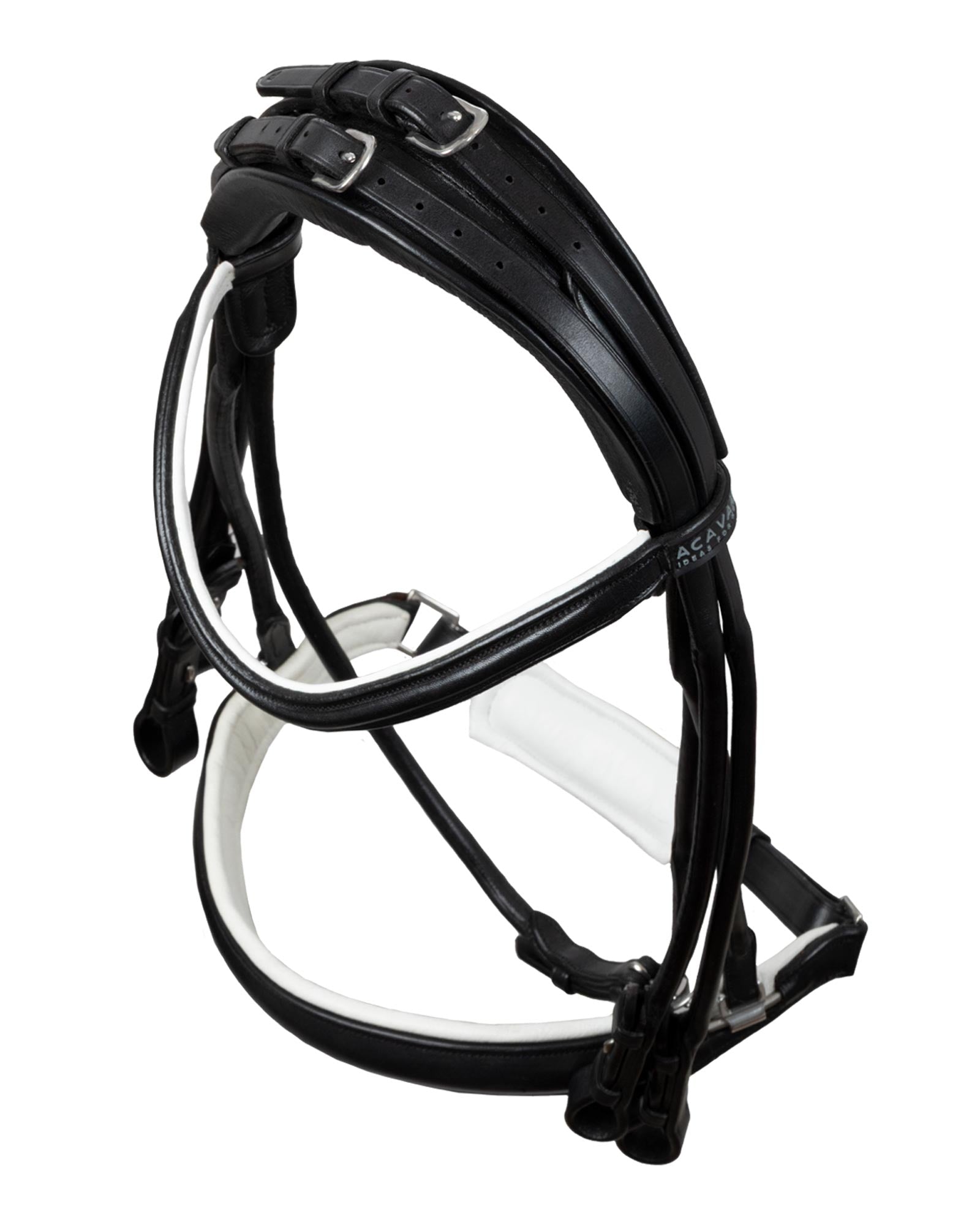 Acavallo Fornarina Bridle Laminated Calfskin Black/White