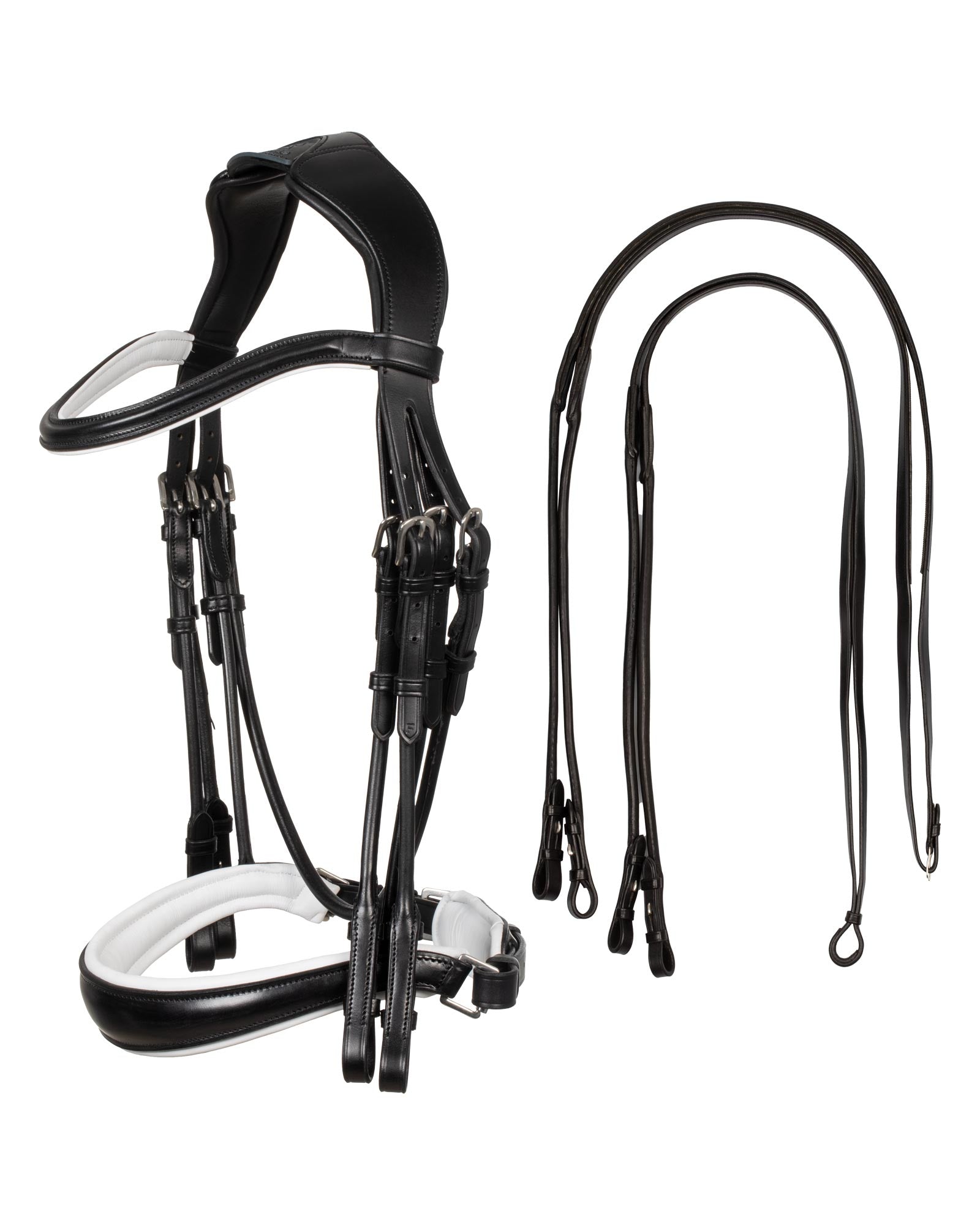 Acavallo Giocanda Bridle Calfskin & Double Reins Black