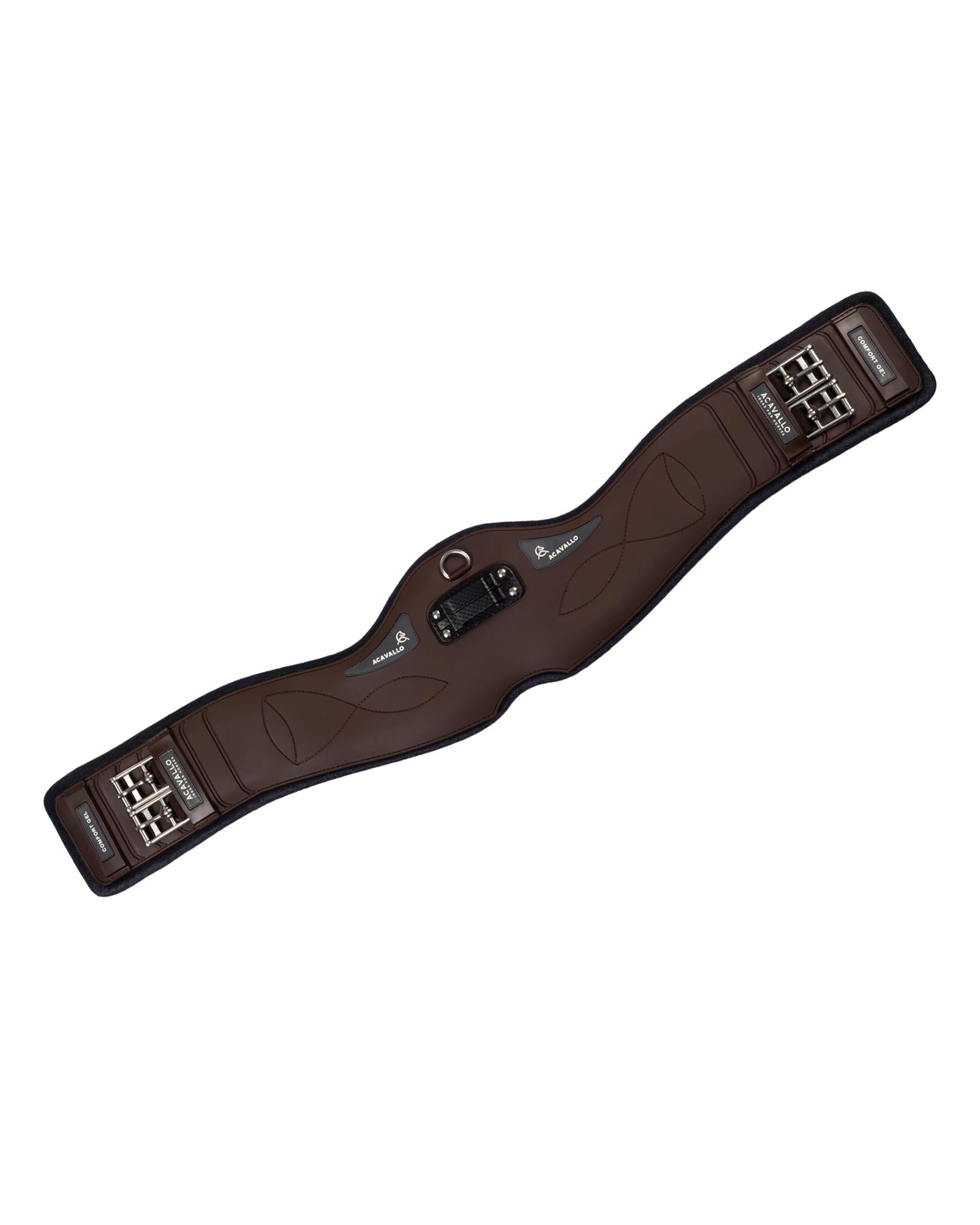 Acavallo Anatomical Dressage Girth Gel Pvc Dark Brown