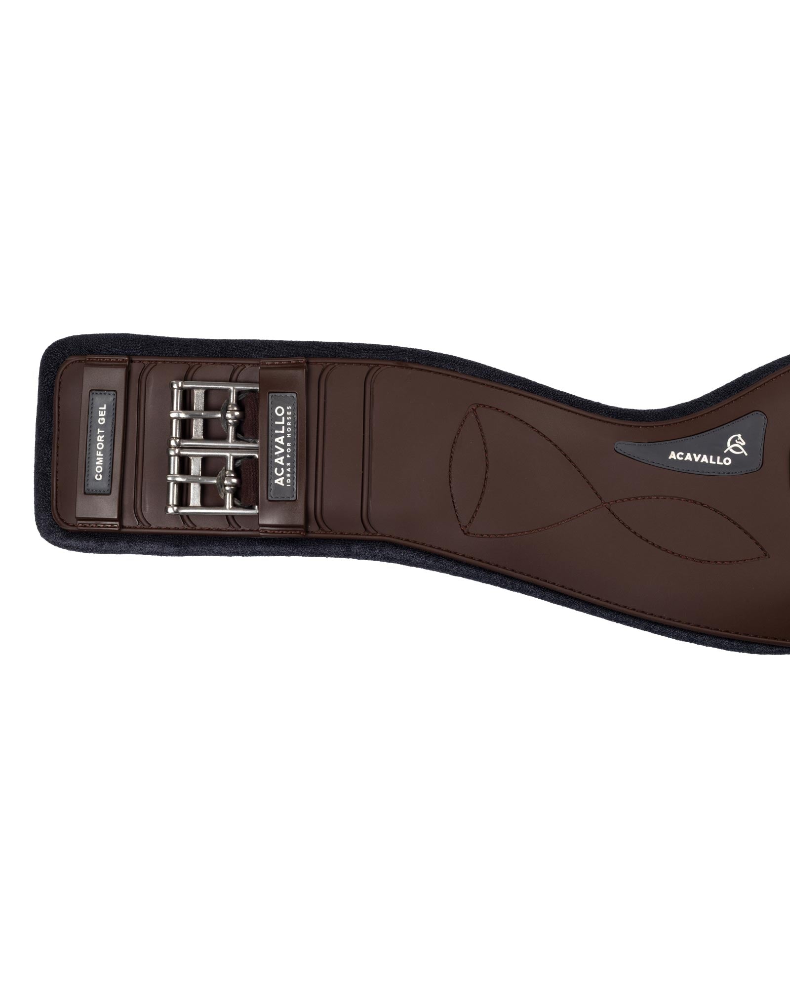 Acavallo Anatomical Dressage Girth Gel Pvc Dark Brown